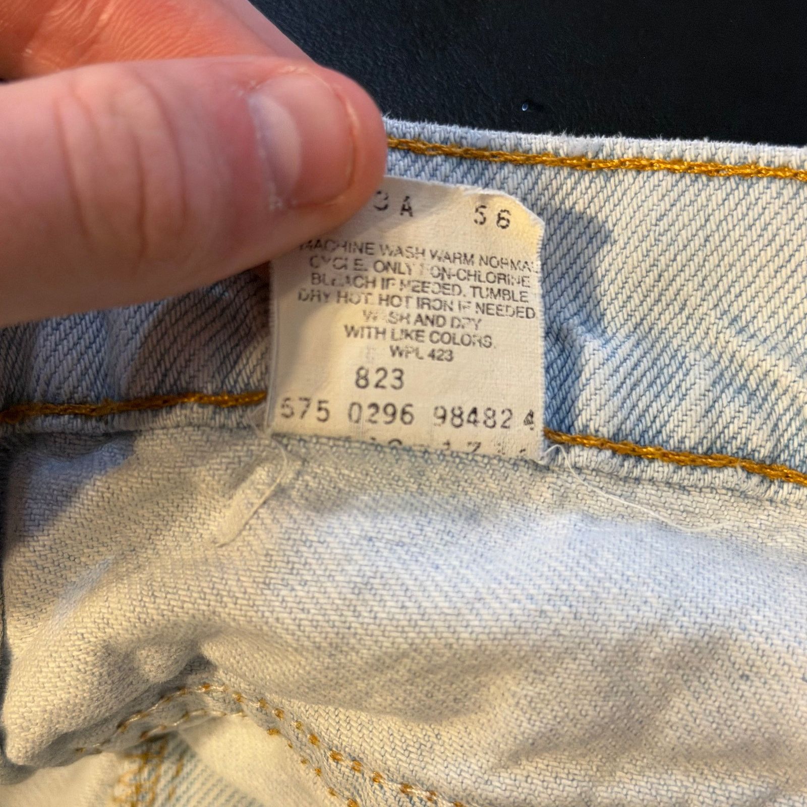 Levi's Vintage 90s Levis Orange Tab Denim Shorts Size 40" / US 18 - 4 Thumbnail