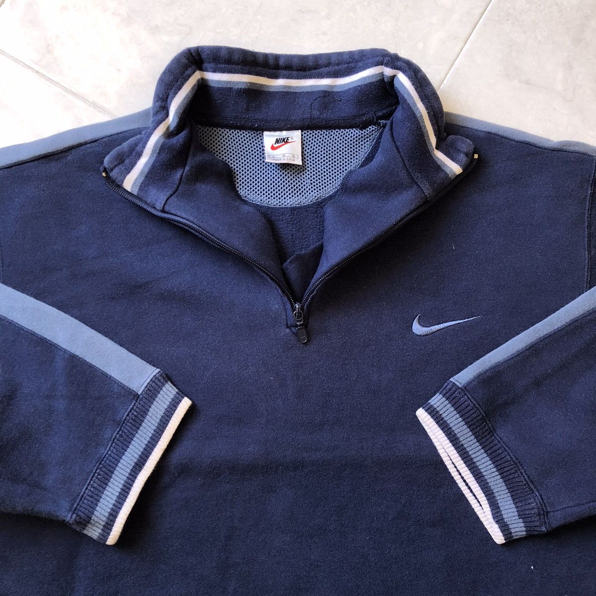Nike × Vintage NIKE Spellout Backprint Design Half Zip Sweatshirt Size US L / EU 52-54 / 3 - 5 Thumbnail