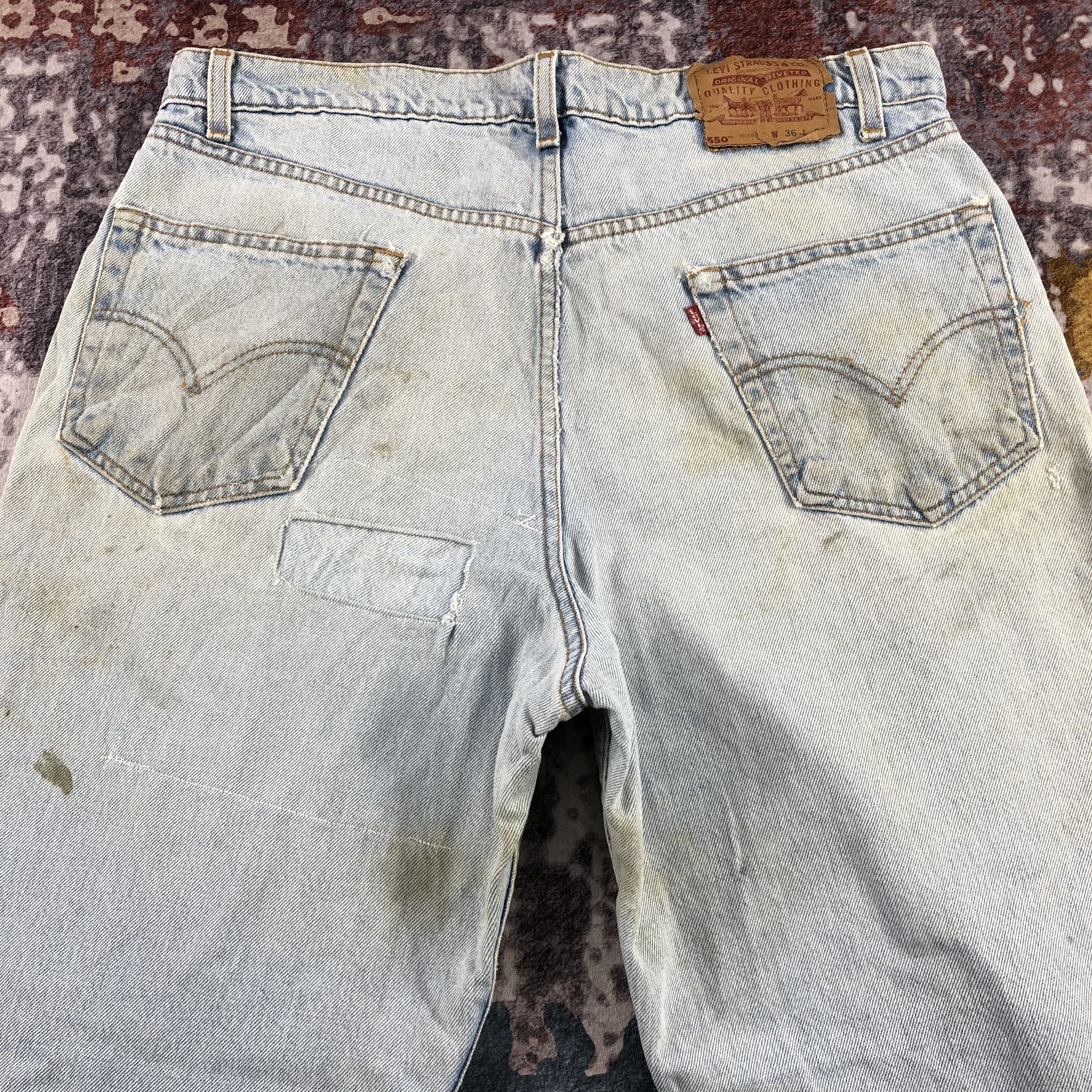 Levi's × Vintage Vintage 90s Blue Wash Levis 550 Jeans-JM2963 Size US 35 - 5 Thumbnail
