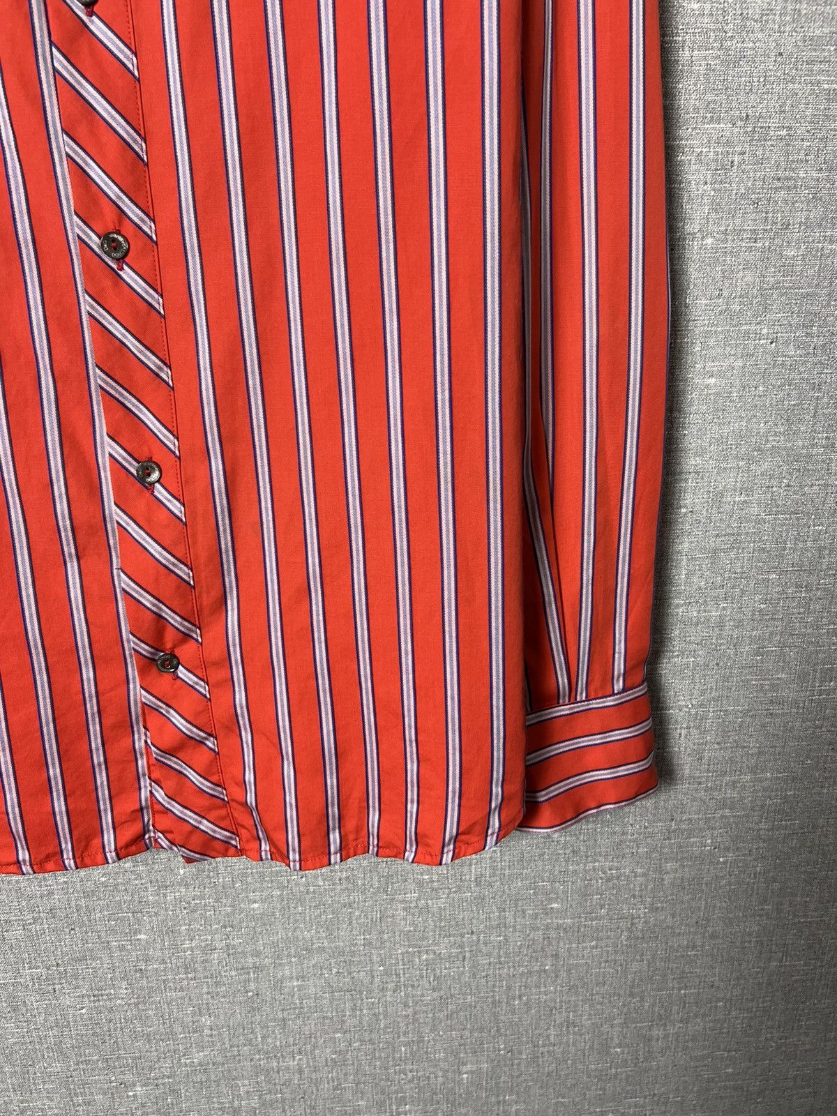 Dolce & Gabbana Dolce Gabbana Button Striped Shirt Big Logo Ultra Sports D&G Size US S / EU 44-46 / 1 - 16 Thumbnail