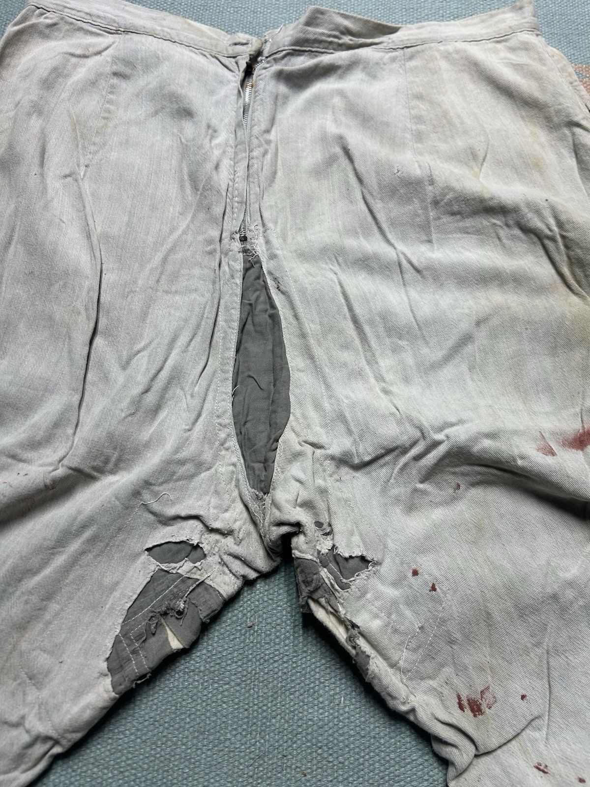Vintage Vtg 50 women work pants cotton farm repaired pedal pusher 36 Size 36" / US 14 / IT 50 - 11 Thumbnail