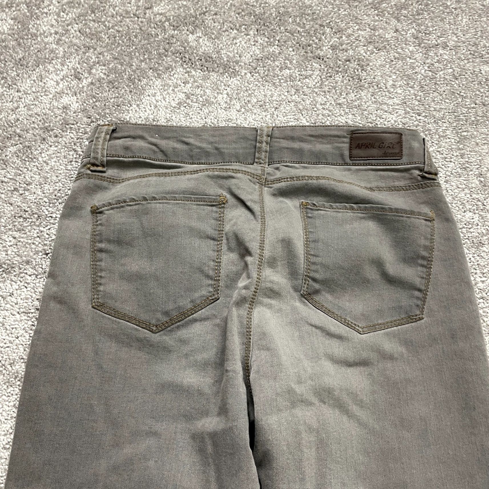 Vintage April Girl Jeans Skinny Denim Gray 7 Juniors Slim Mid Rise 30x29 Women Size 28" / US 6 / IT 42 - 3 Thumbnail