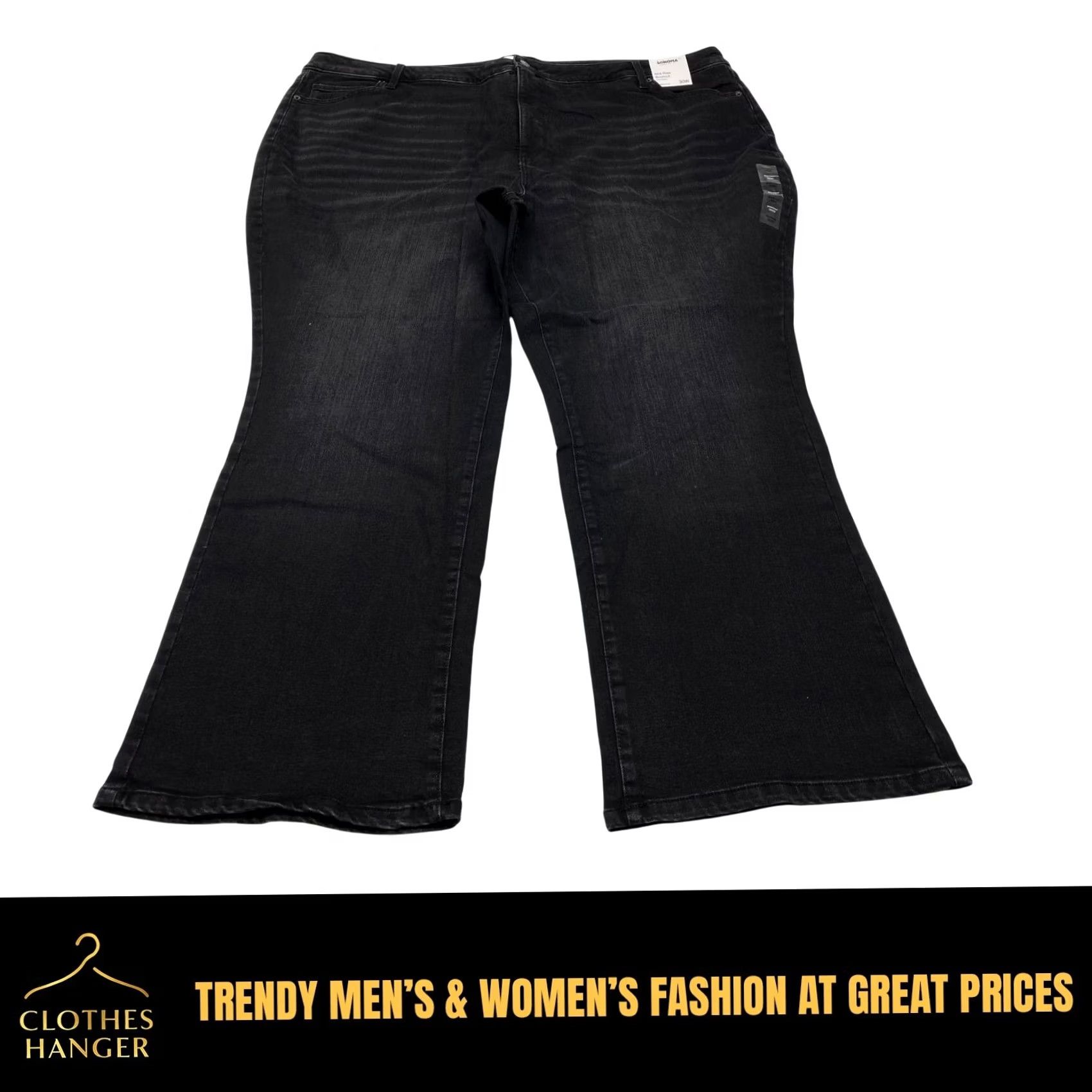 Vintage NWT Womens Plus Jeans Sonoma Bootcut Jeans 30W 50x31 Black NEW Size 30" / US 8 / IT 44 - 2 Thumbnail