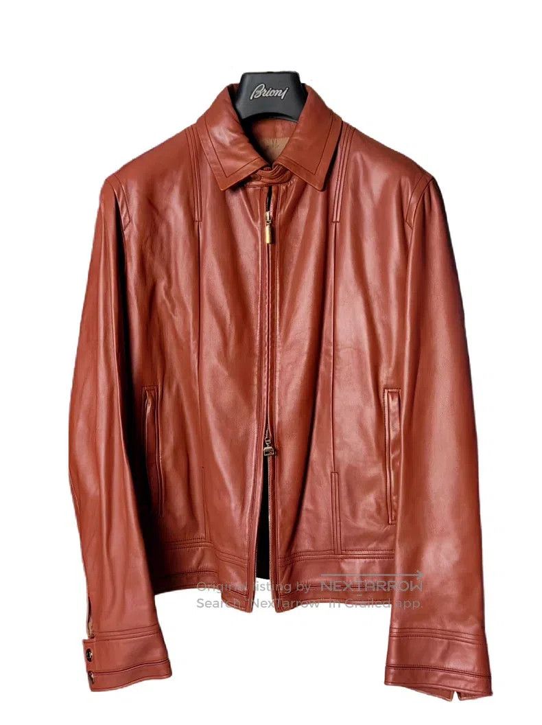 Brioni Brioni Casual leather jacket Size US L / EU 52-54 / 3 - 3 Thumbnail