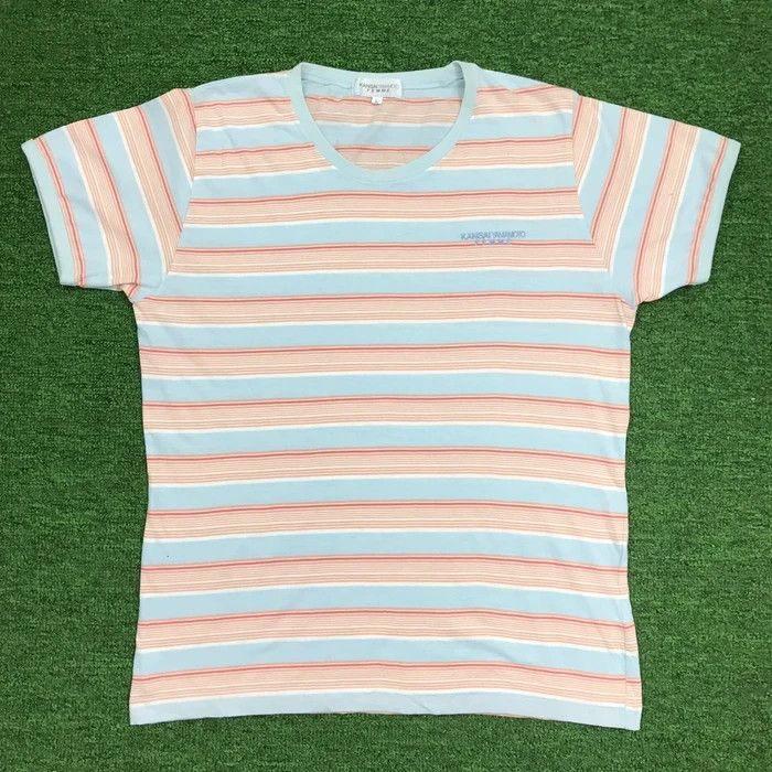 Kansai Yamamoto × Vintage SY0105 VTG KANSAI YAMAMOTO X FEMME STRIPED T-SHIRT LADIES Size L / US 10 / IT 46 - 1 Thumbnail