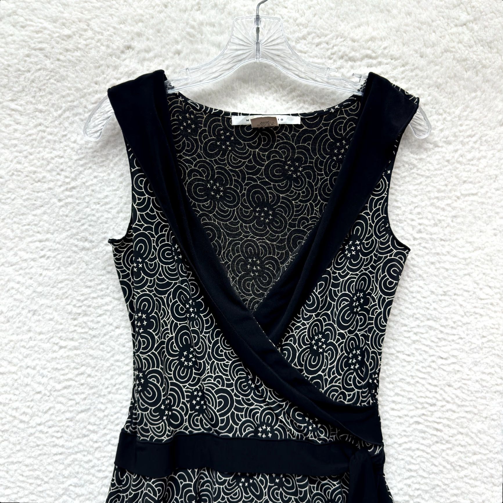 Vintage VINTAGE Y2K Max Studio Dress Small Black Pattern Slinky Stretch Corpcore Office Size S / US 4 / IT 40 - 3 Thumbnail