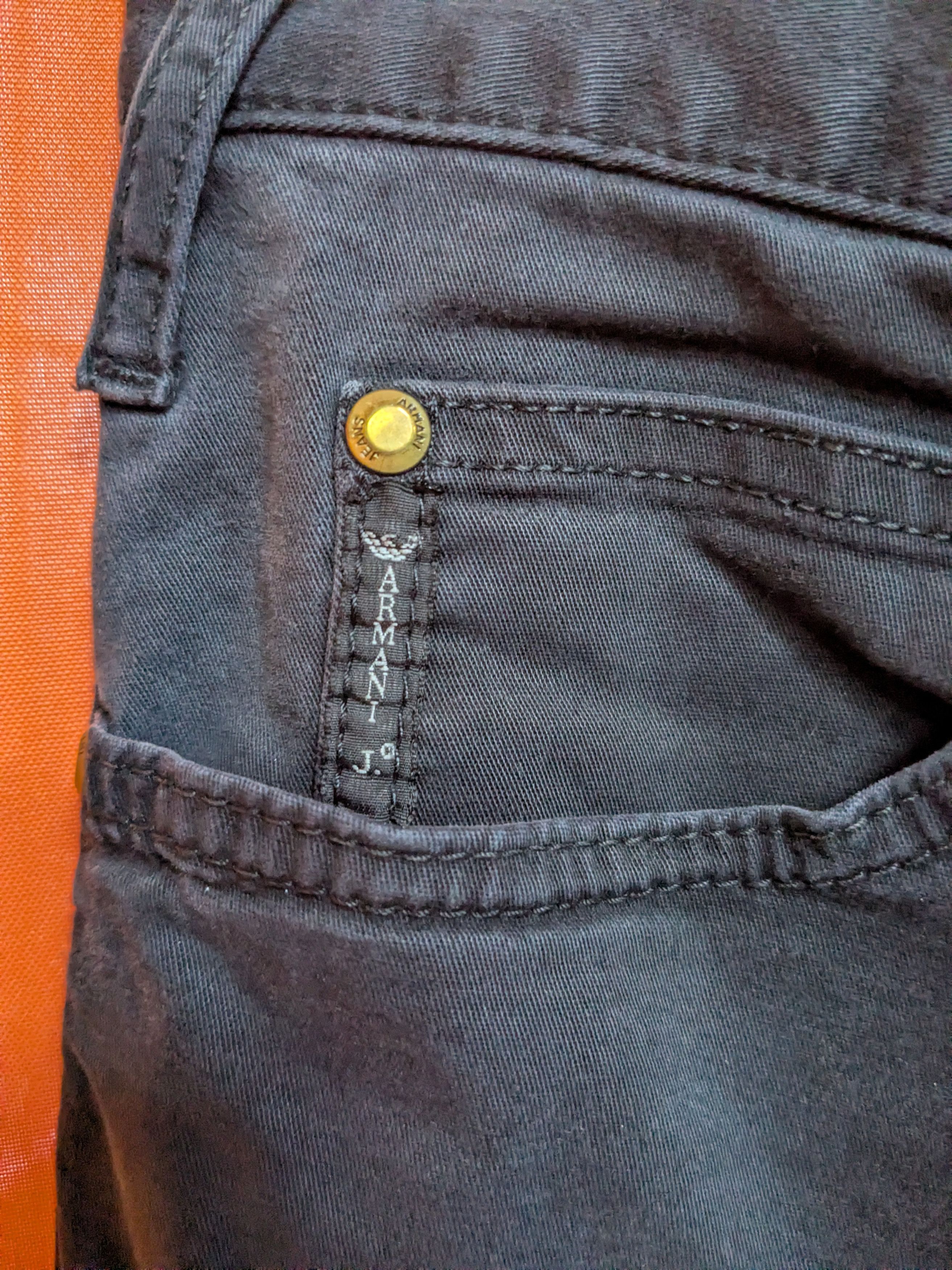 Armani Armani Jeans Black Denim Pants – W32, Stretch Cotton Size 26" / US 2 / IT 38 - 4 Thumbnail
