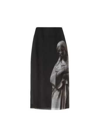 Fendi o1B3y1r0426 Midi Skirt in Black Size 26" / US 2 / IT 38 - 1 Preview