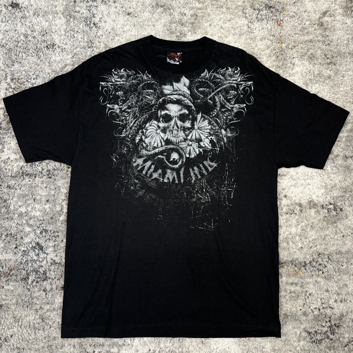 Affliction × Vintage Vintage y2k Miami ink affliction style cybergoth black tee Size US XL / EU 56 / 4 - 3 Thumbnail