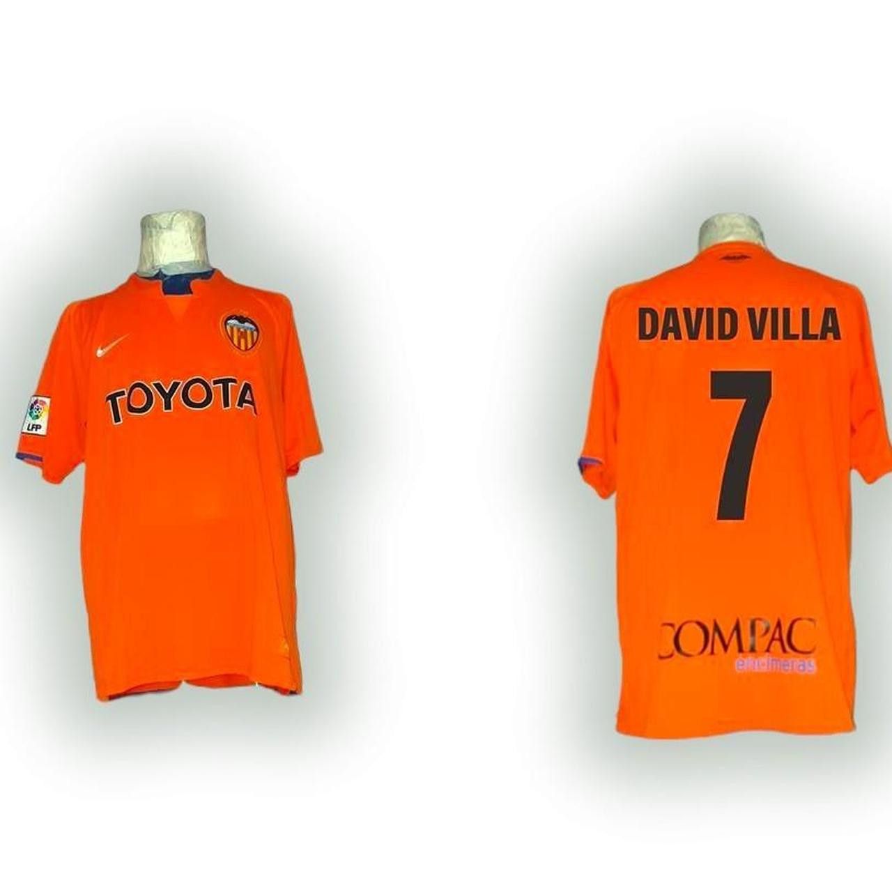 Nike Fc Valencia Spain 2007 2008 Home Shirt Jersey Size US XL / EU 56 / 4 - 3 Thumbnail