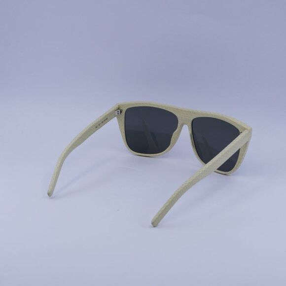Saint Laurent Paris Saint Laurent SL1 021 Sunglasses Ivory Square Frame Size ONE SIZE - 4 Thumbnail
