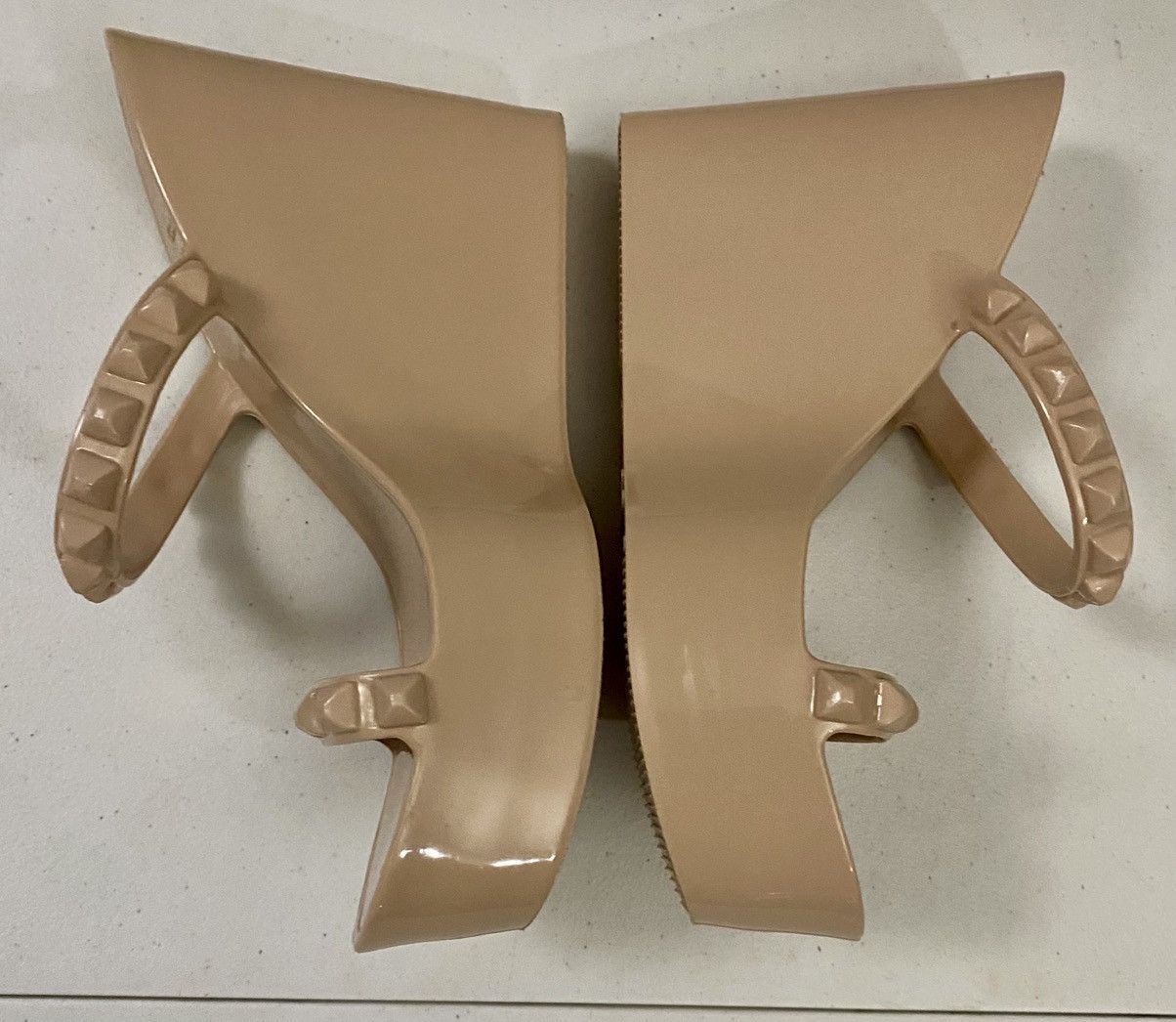 Other Carmen Sol 🇮🇹 Tonino Studded Jelly Wedge Sandals Nude 8 US Size US 8 / IT 38 - 6 Thumbnail