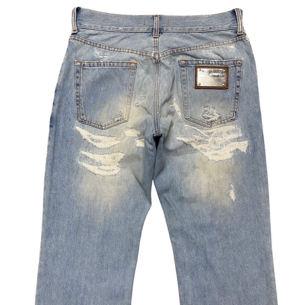 Dolce & Gabbana Dolce&gabbana Repaired Denim Jeans Lightwash Size US 34 / EU 50 - 10 Thumbnail