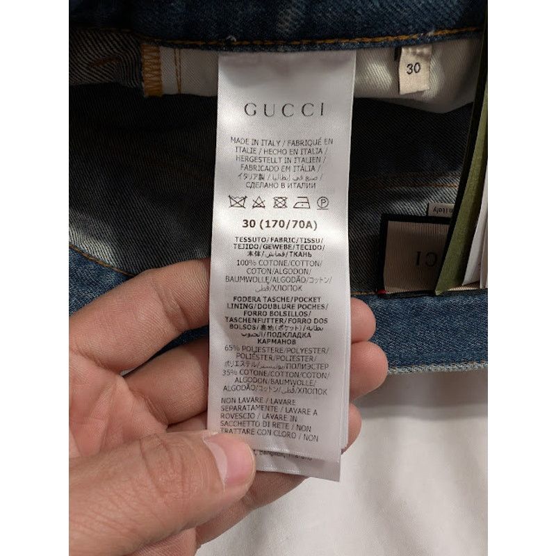 Gucci o1rshd1 Eco Washed Org Denim in Blue Size US 30 / EU 46 - 17 Thumbnail