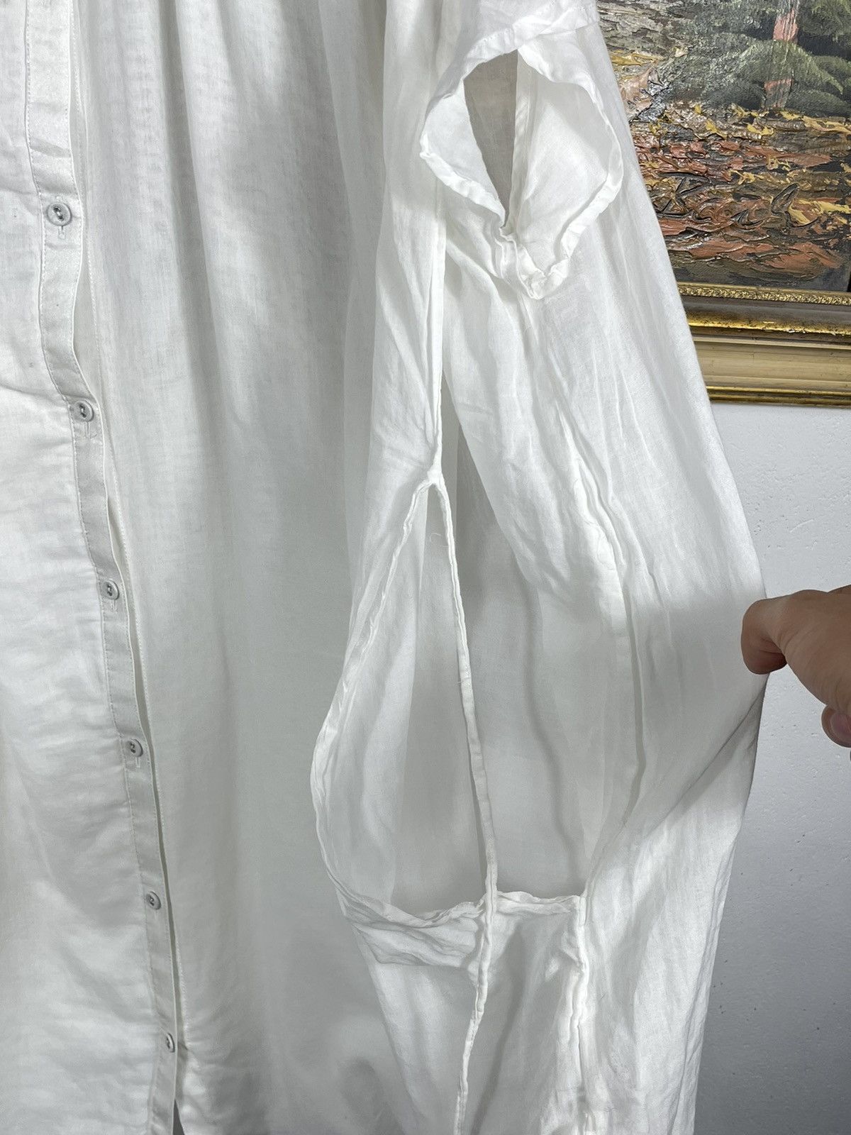 Issey Miyake × Tsumori Chisato × Vintage Tsumori Chisato Issey Miyake White Oversize Dress Shirt Size L / US 10 / IT 46 - 3 Thumbnail