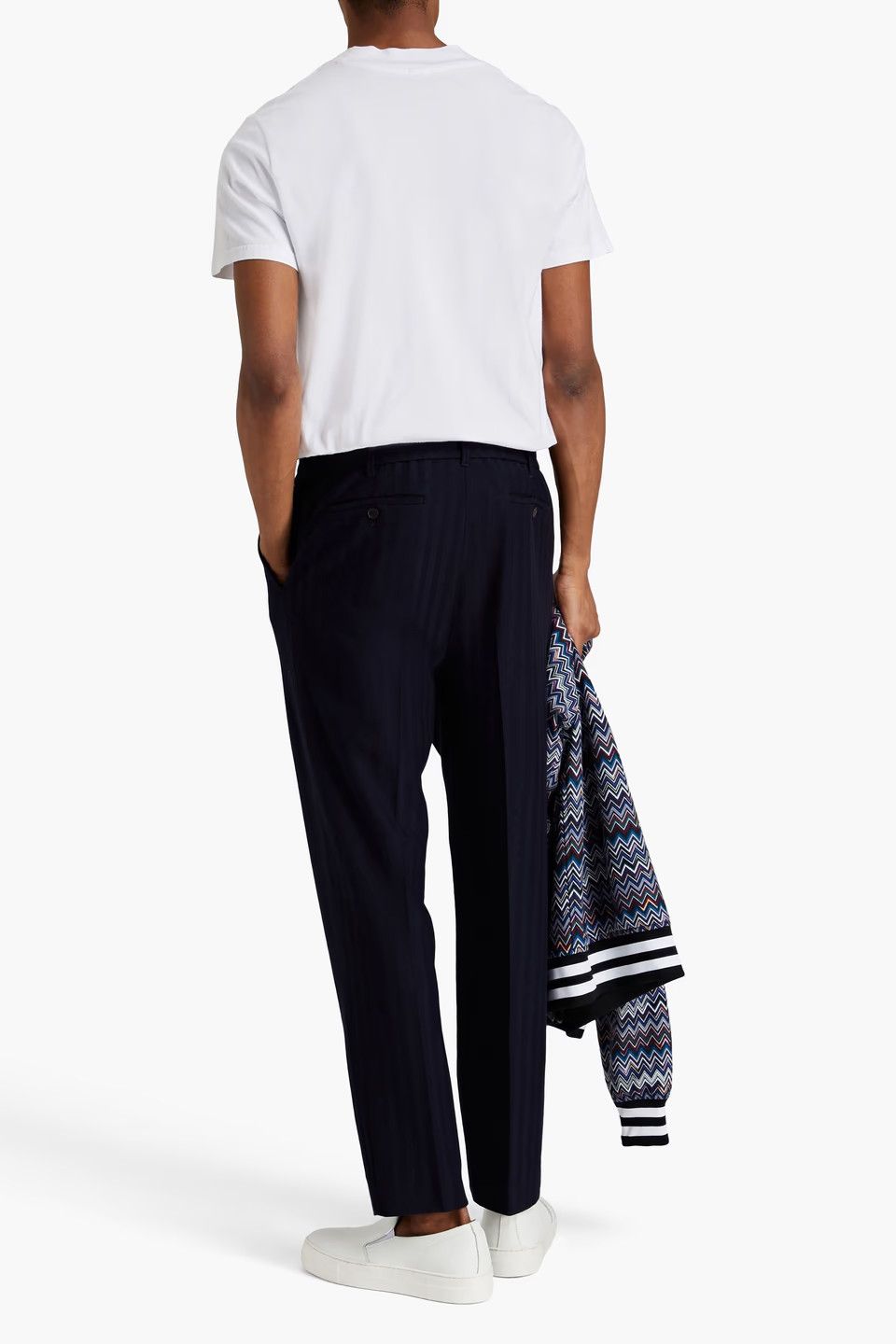 Missoni o1y0225 Casual Pant in Navy Blue Size US 30 / EU 46 - 3 Thumbnail
