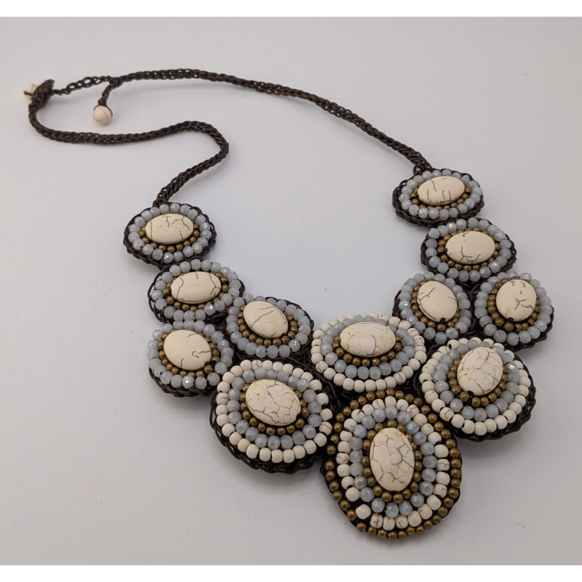 Other Boho Chic Stone And Glass Beaded Statement Necklace On Macra Size ONE SIZE - 6 Thumbnail