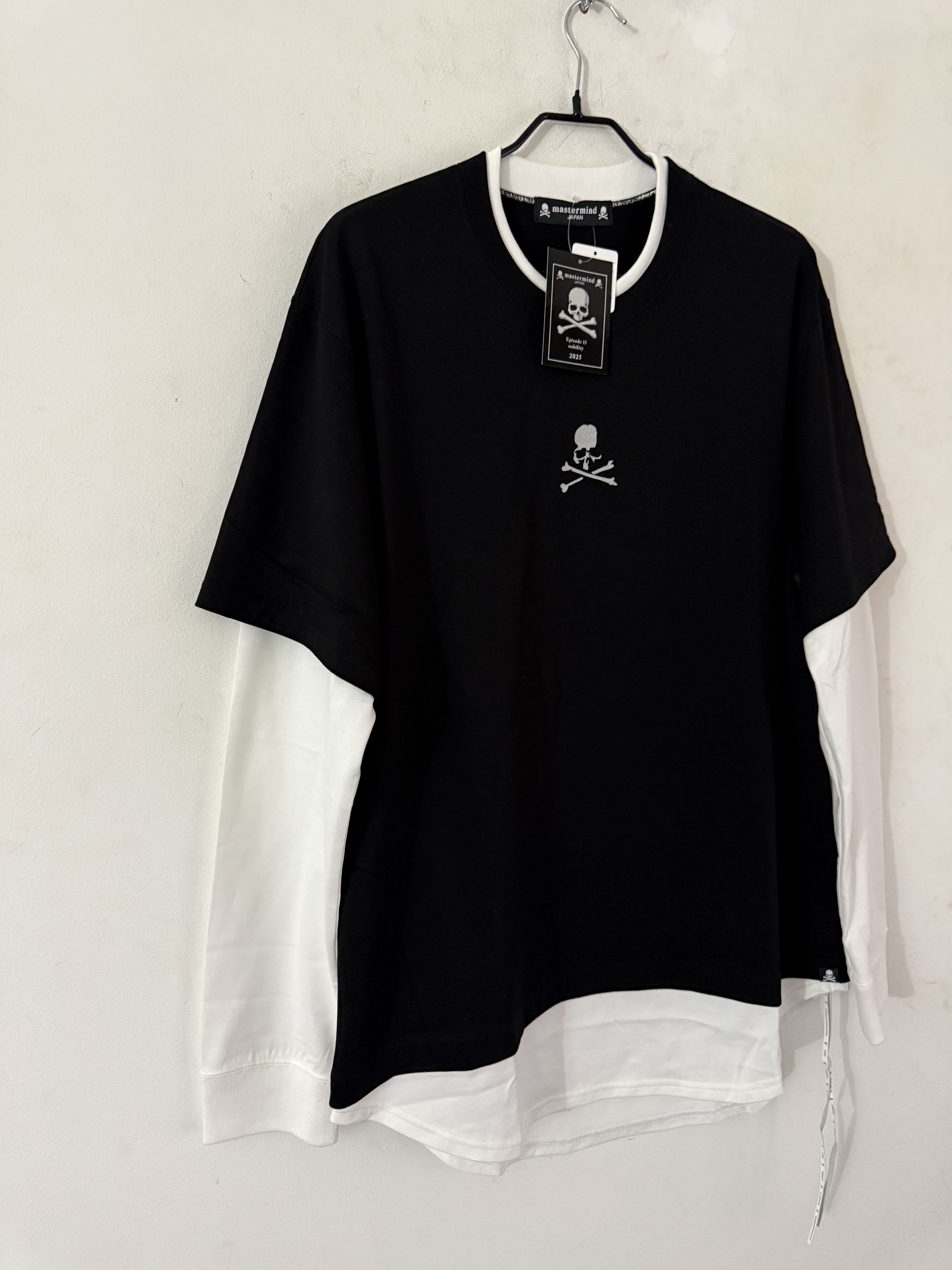 Mastermind World Black and White Boxy Layered Long Sleeve T-Shirt Size US L / EU 52-54 / 3 - 3 Thumbnail