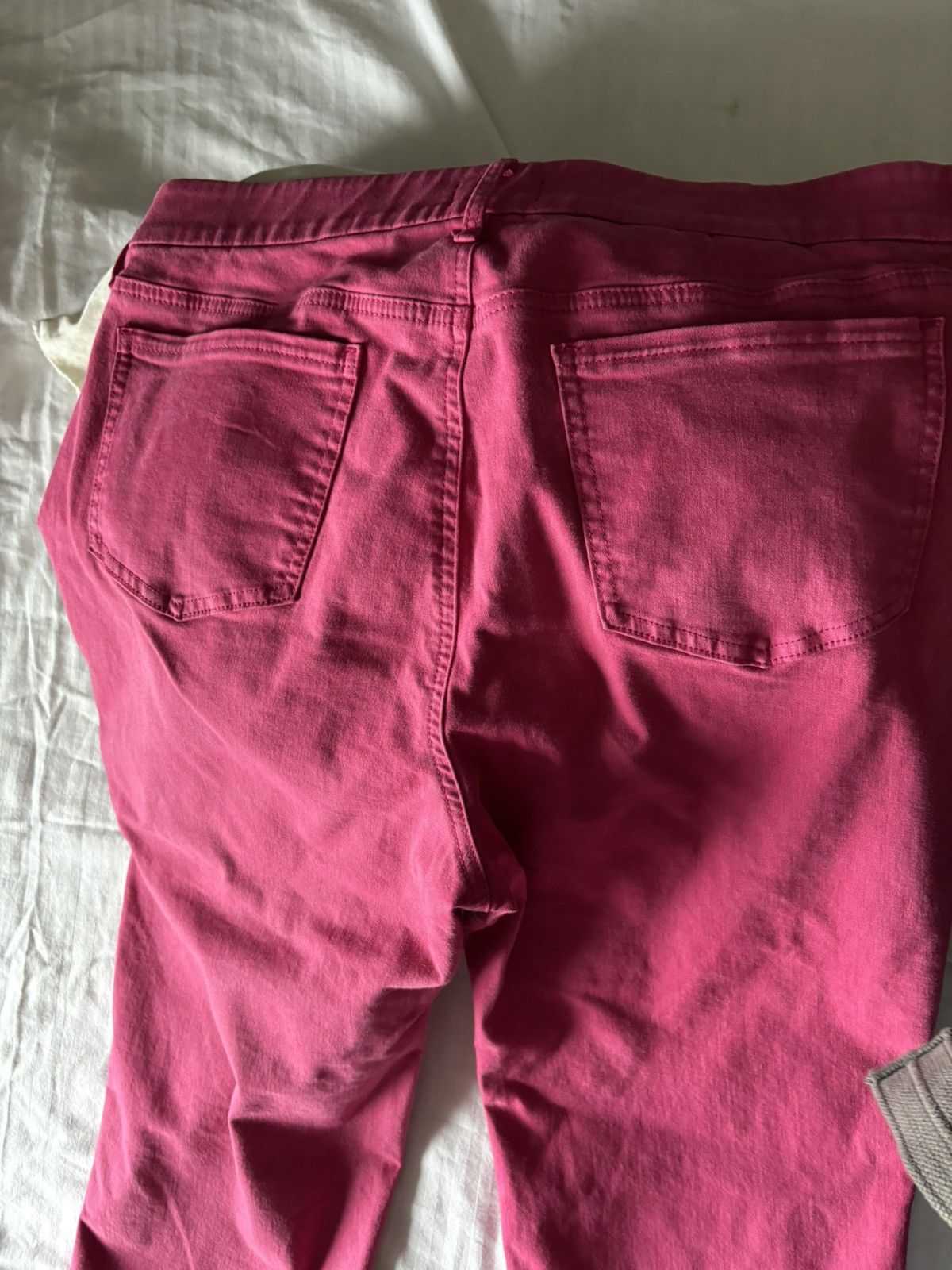 NYDJ NYDJ Raspberry Pink Denim Slim Capri Button Zip Plus XL Size 36" / US 14 / IT 50 - 3 Thumbnail