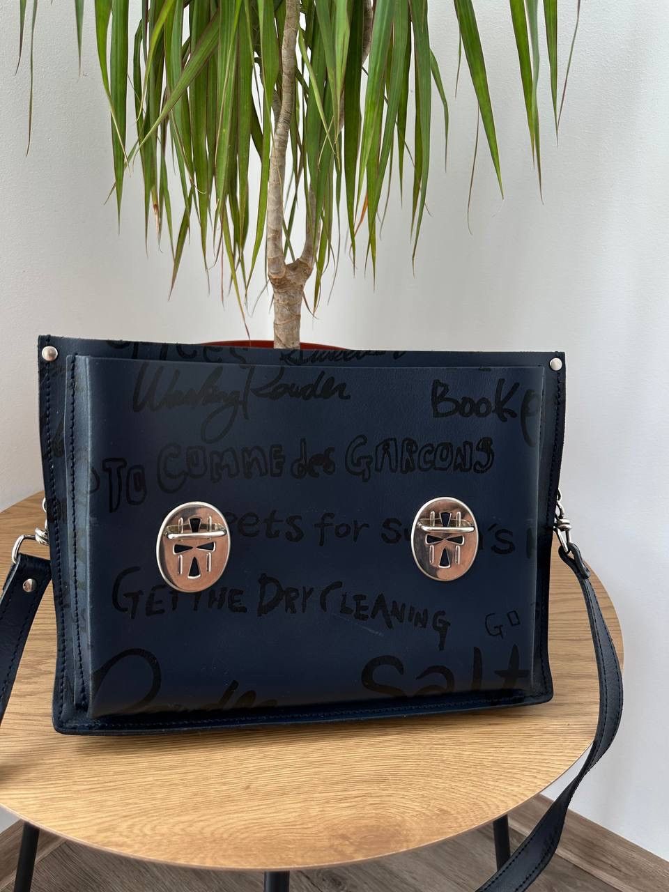 Comme des Garcons Vintage Comme des Garçons Black Graffiti Satchel Bag Rare Size ONE SIZE - 12 Thumbnail