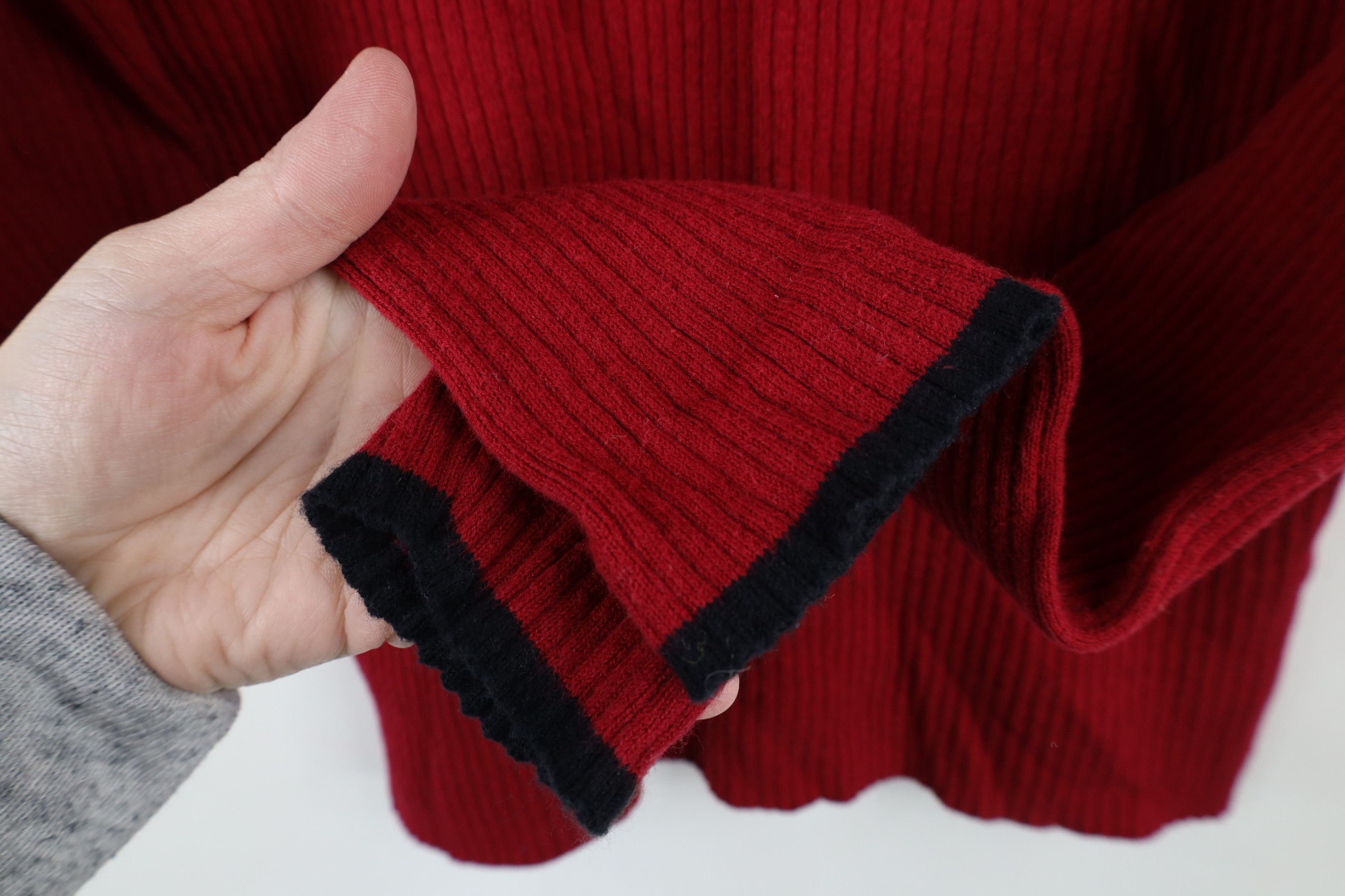 Ralph Lauren × Vintage Vintage 90s Ralph Lauren Ribbed Knit Turtleneck Sweater Red Size S / US 4 / IT 40 - 5 Thumbnail