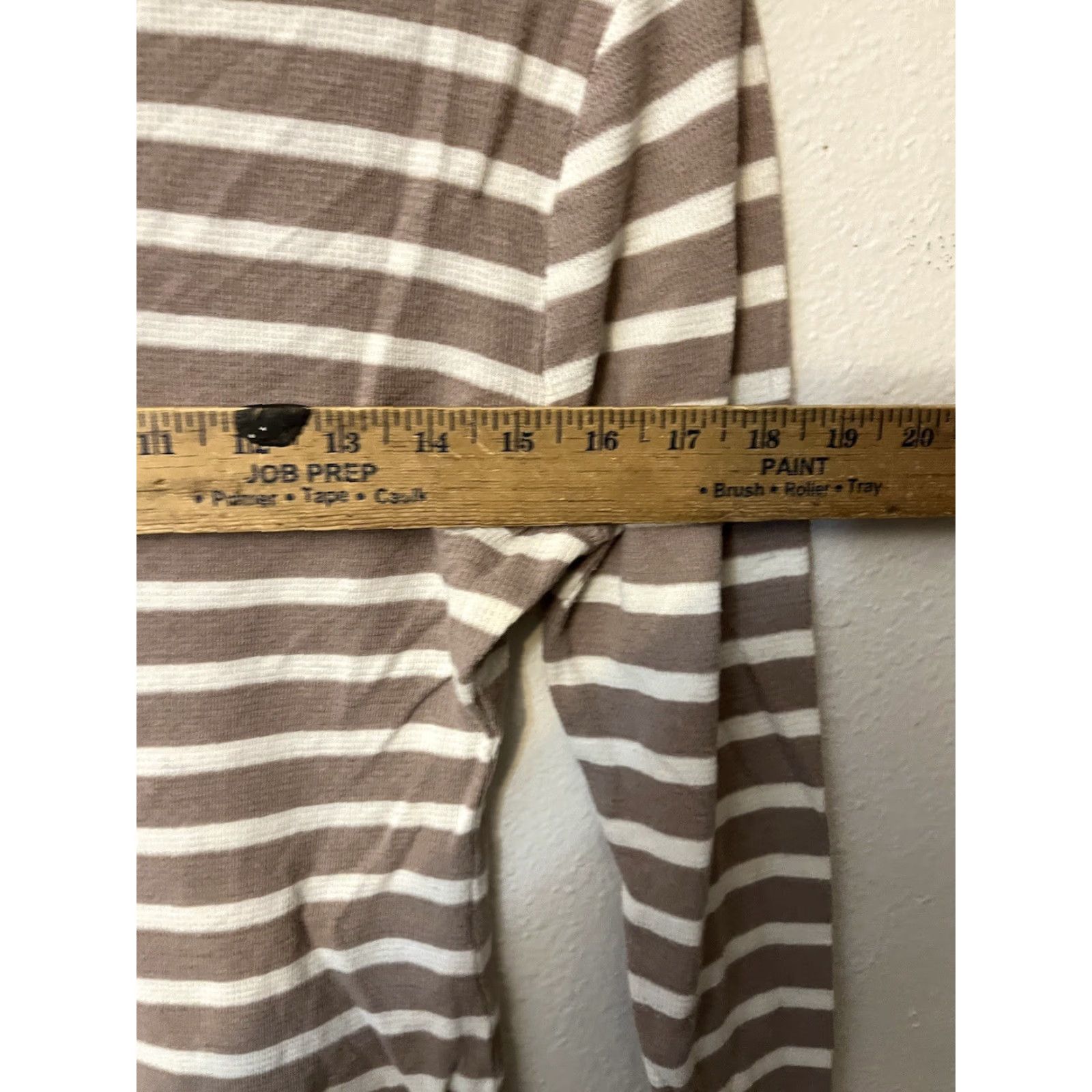 Old Navy Old Navy Scoop Neck Long Sleeve Striped Tan Sweater Size Large Size L / US 10 / IT 46 - 5 Thumbnail