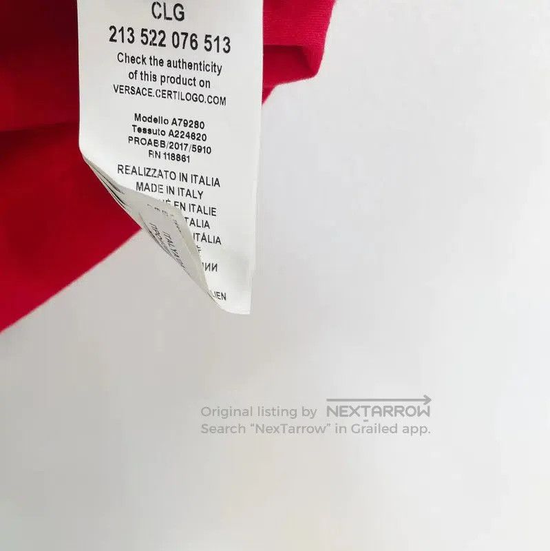 Versace Versace Red Cotton Short Sleeve T-Shirt . Size US XS / EU 42 / 0 - 5 Thumbnail