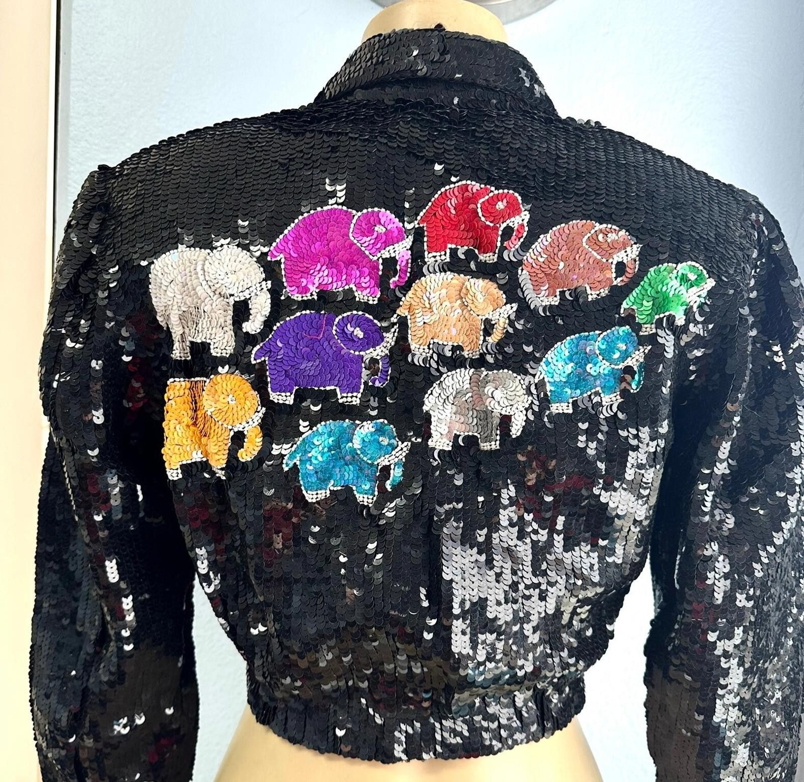 Designer Sequin Jacket Bomber Style size 10 only Size L / US 10 / IT 46 - 2 Thumbnail
