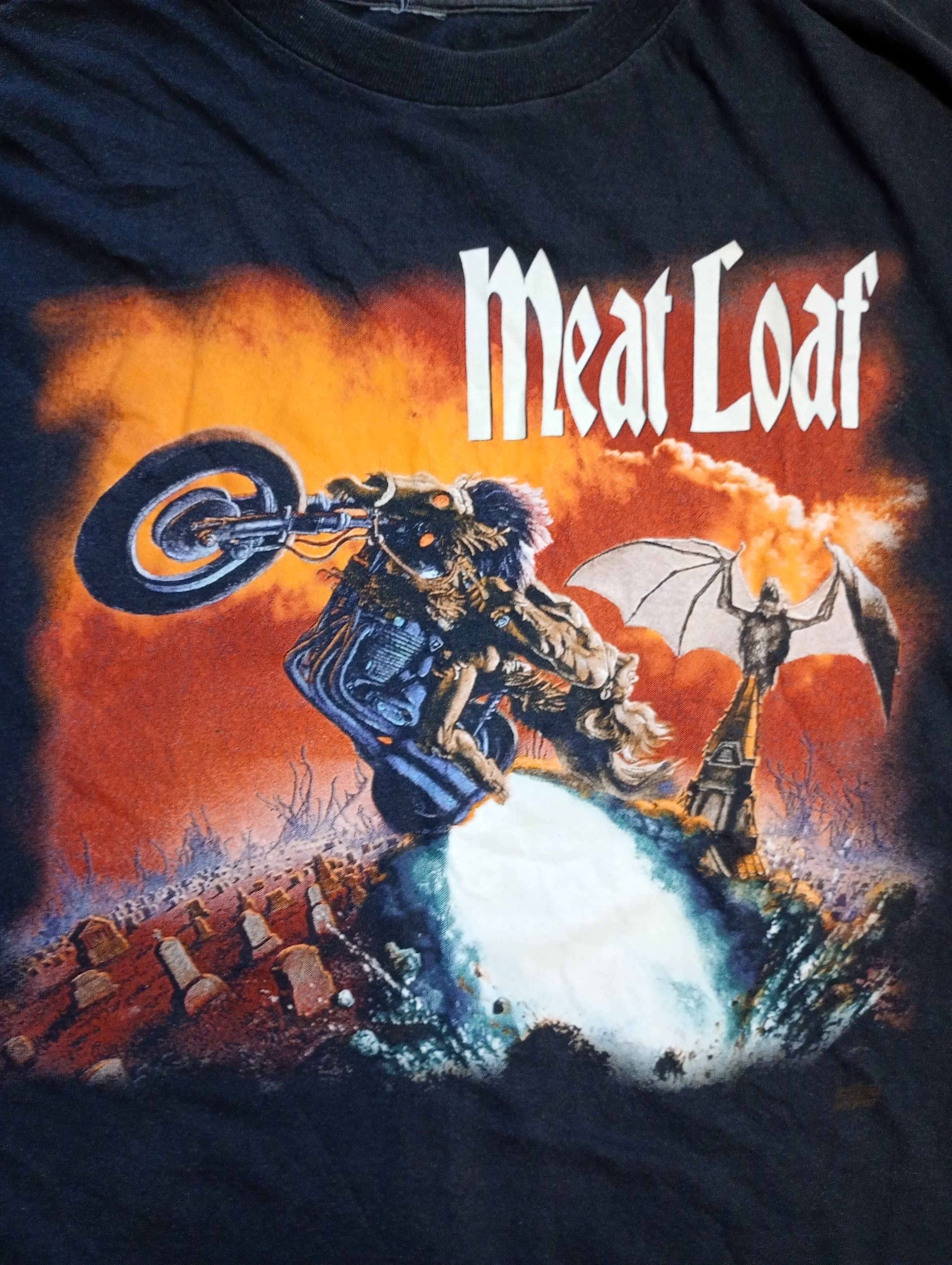 Band Tees Meat Loaf Bat Our Of Hell World Tour 93,94,95. T-Shirt Size US XXL / EU 58 / 5 - 5 Thumbnail