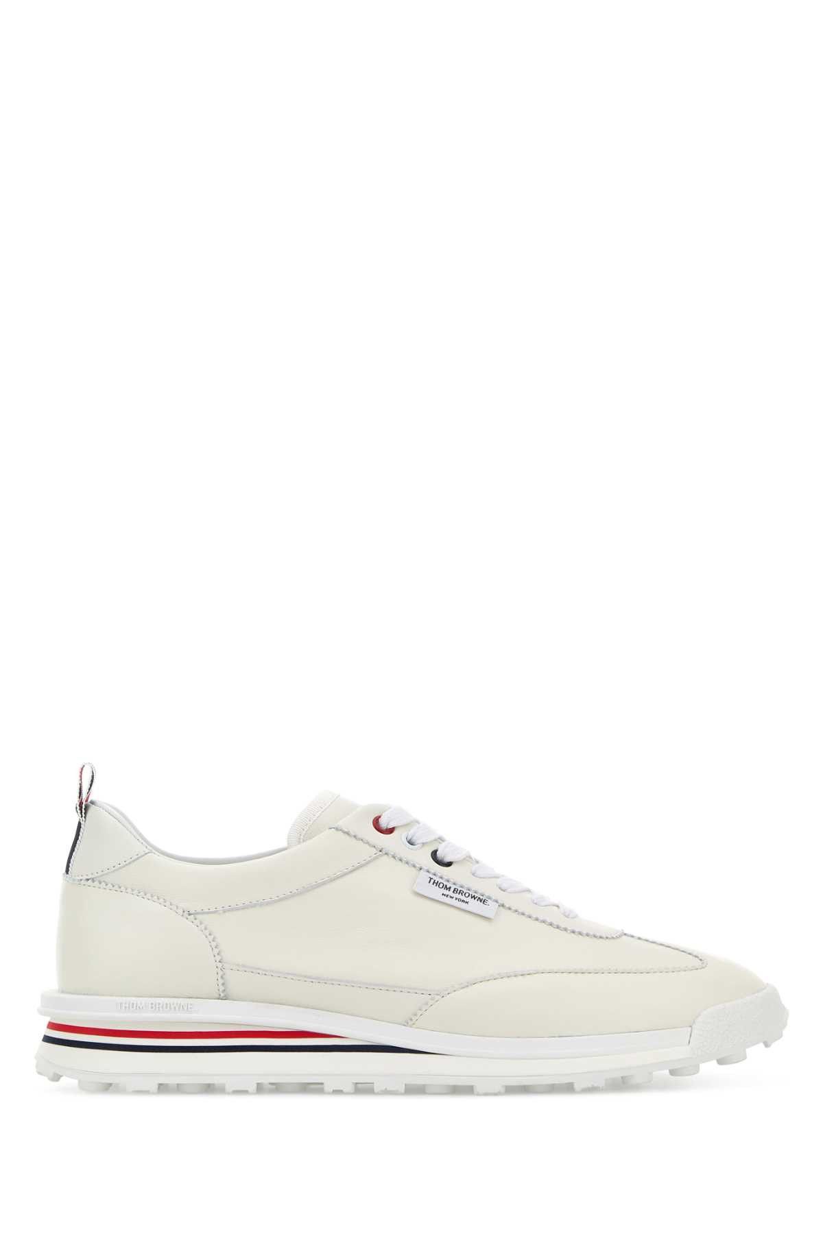 Thom Browne White Leather Sneakers Size US 12 / EU 45 - 1 Thumbnail