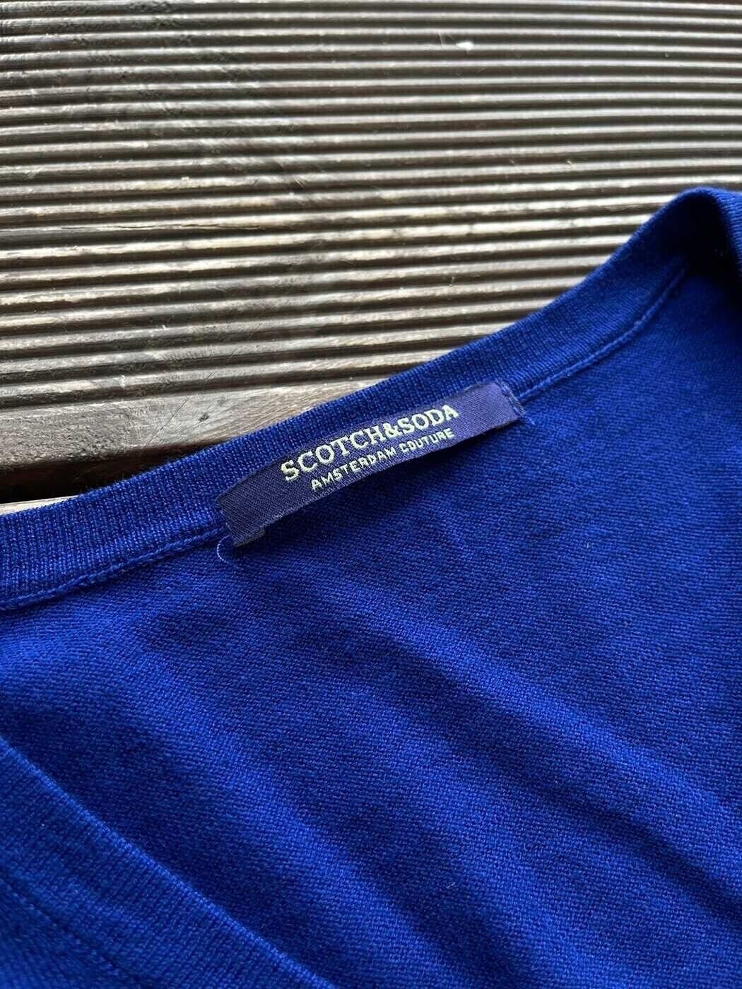 Scotch & Soda Scotch&Soda LongSleeve v-neck blue with button Size US M / EU 48-50 / 2 - 2 Thumbnail