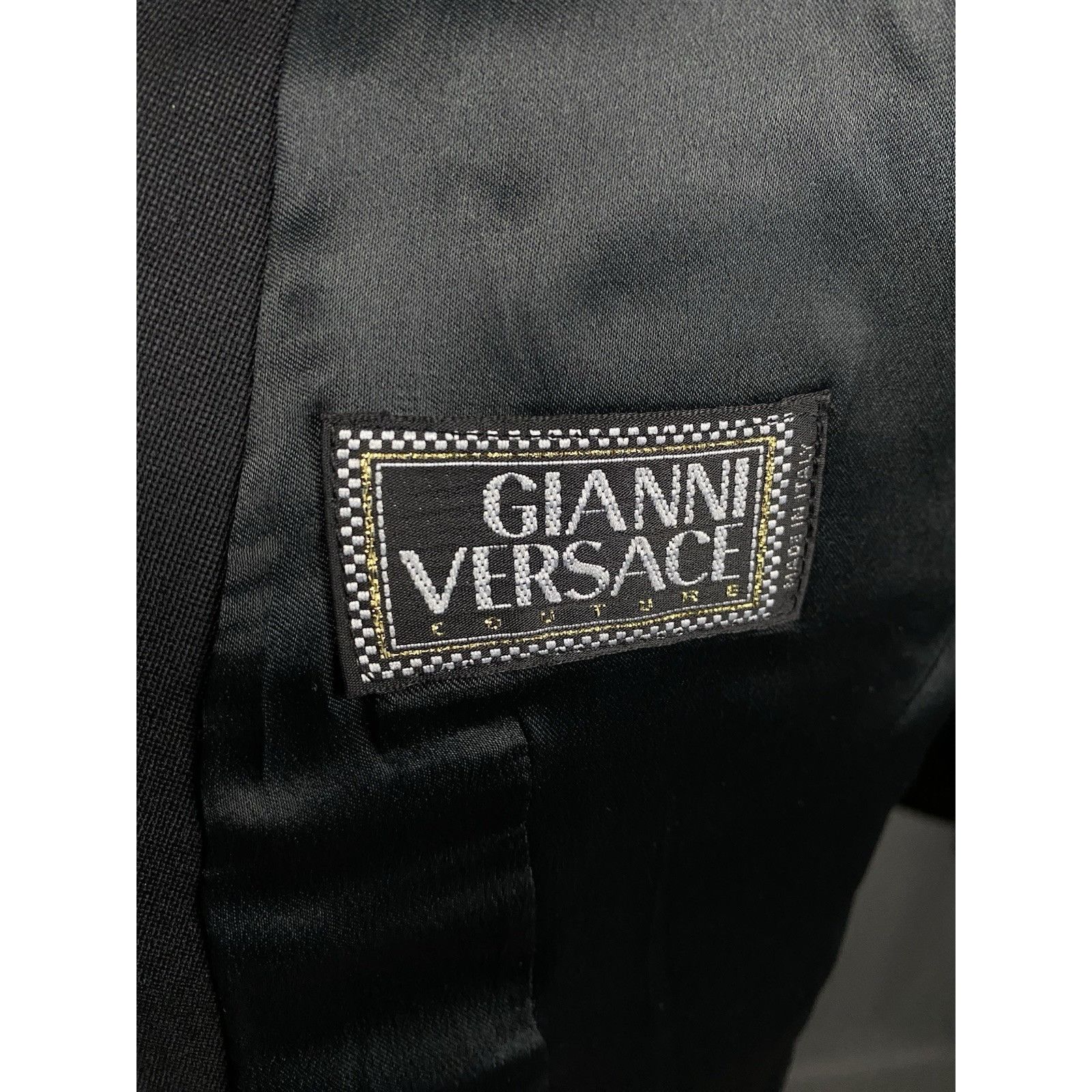Versace RARE! Gianni Versace Vintage Women's Black Wool Silk 2 Piece Size M / US 6-8 / IT 42-44 - 12 Thumbnail