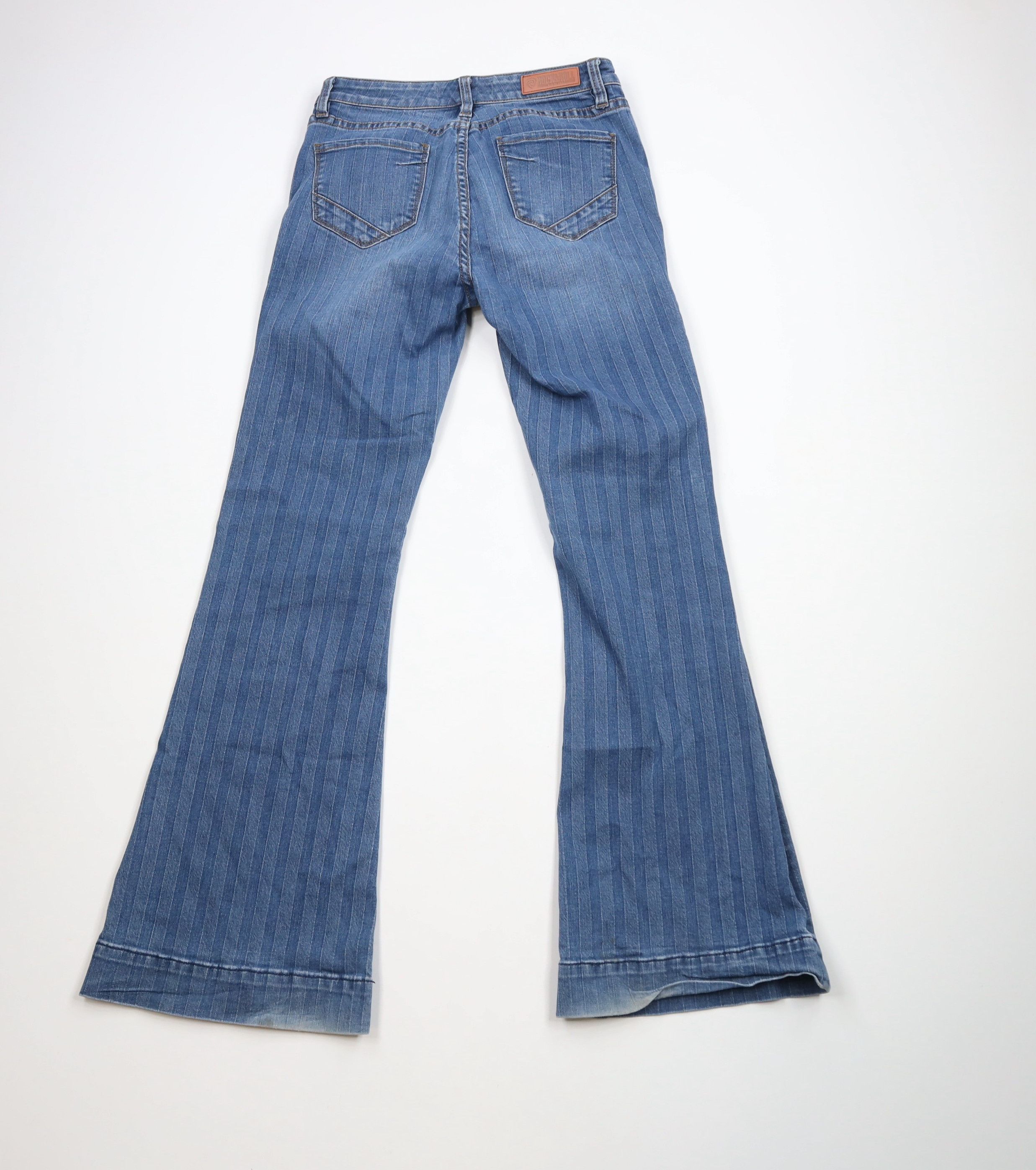 Vintage Vintage Y2K Streetwear Striped Wide Leg Bell Bottoms Jeans Size 26" / US 2 / IT 38 - 10 Thumbnail