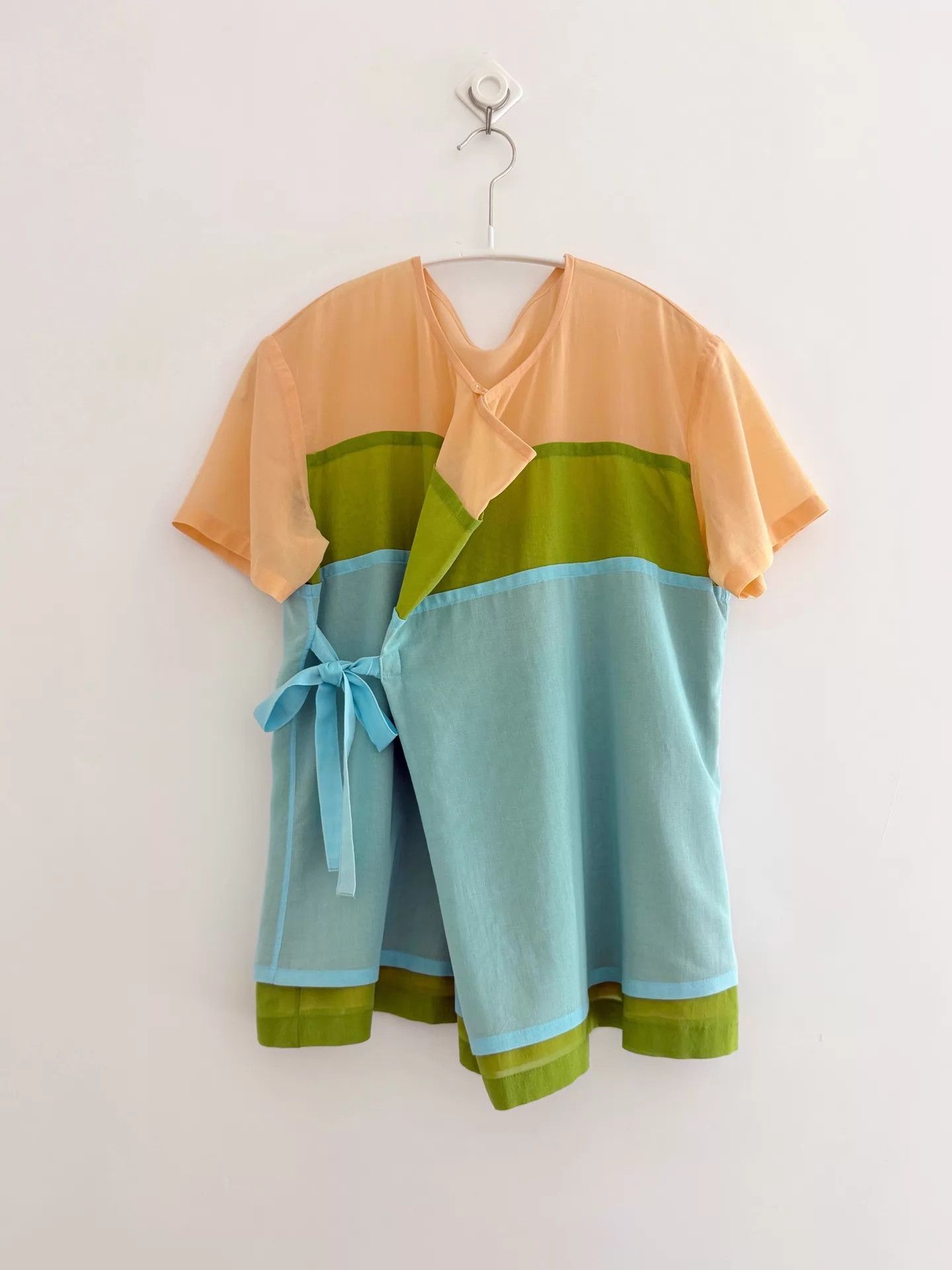 Issey Miyake Issey Miyake 2001 SS Multi-Layer Gauze Cotton Tie Top Size XS / US 0-2 / IT 36-38 - 1 Thumbnail