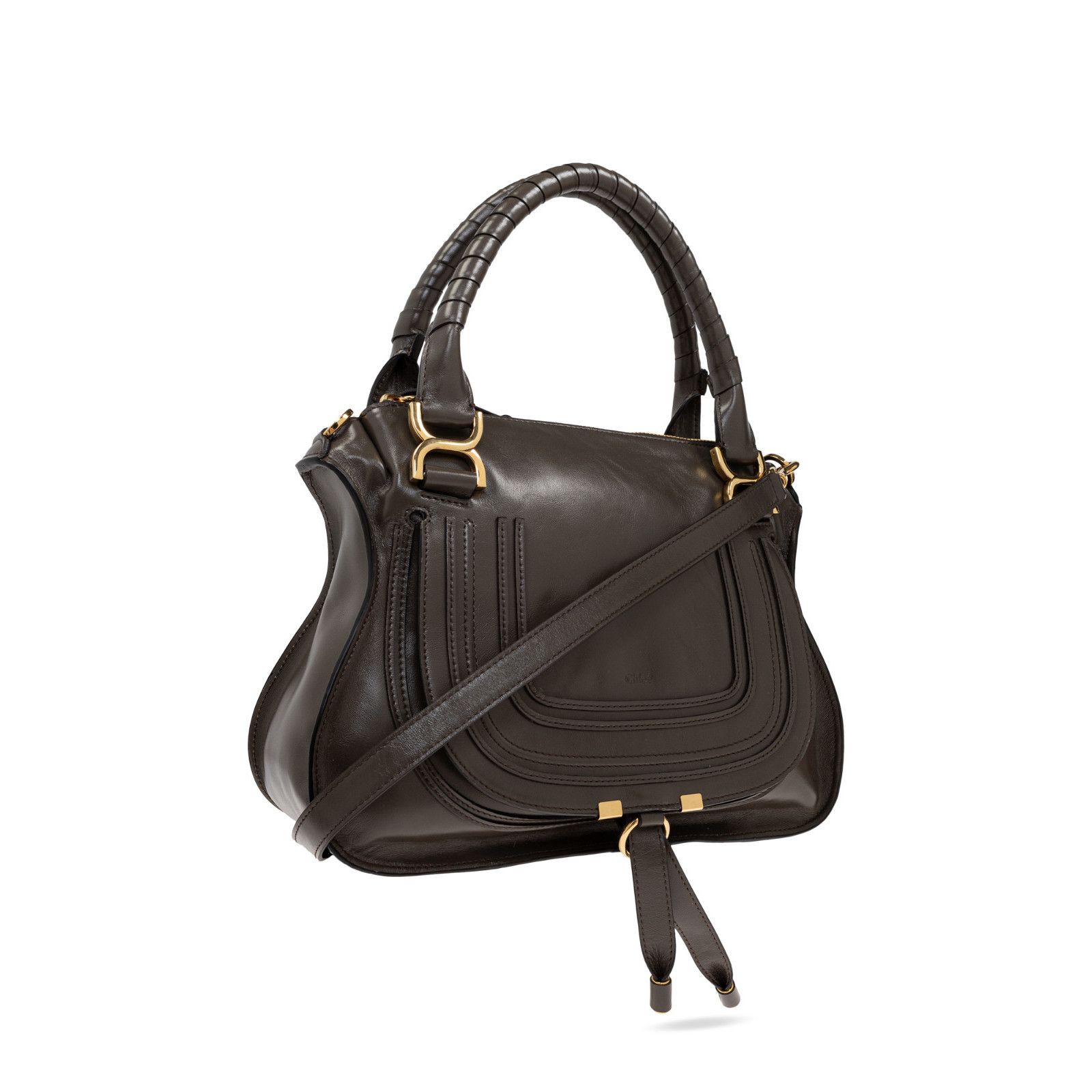 Chloe Chloe Medium Hobo Flannel Gray Grained Leather Shoulder Bag Size ONE SIZE - 3 Thumbnail