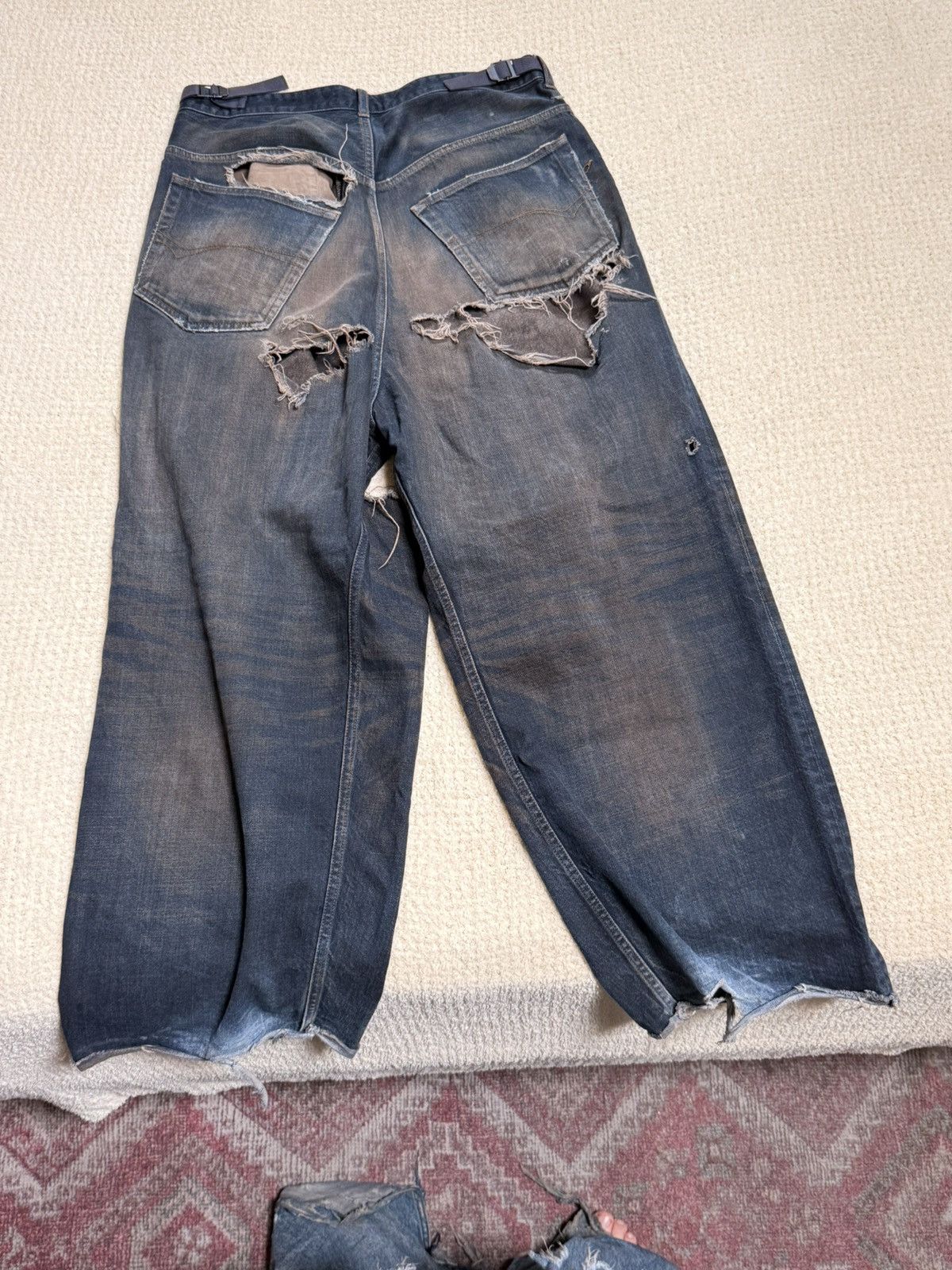 Balenciaga Balenciaga Skater Pant Dirty Dark Blue Denim Prototype Size US 30 / EU 46 - 12 Thumbnail