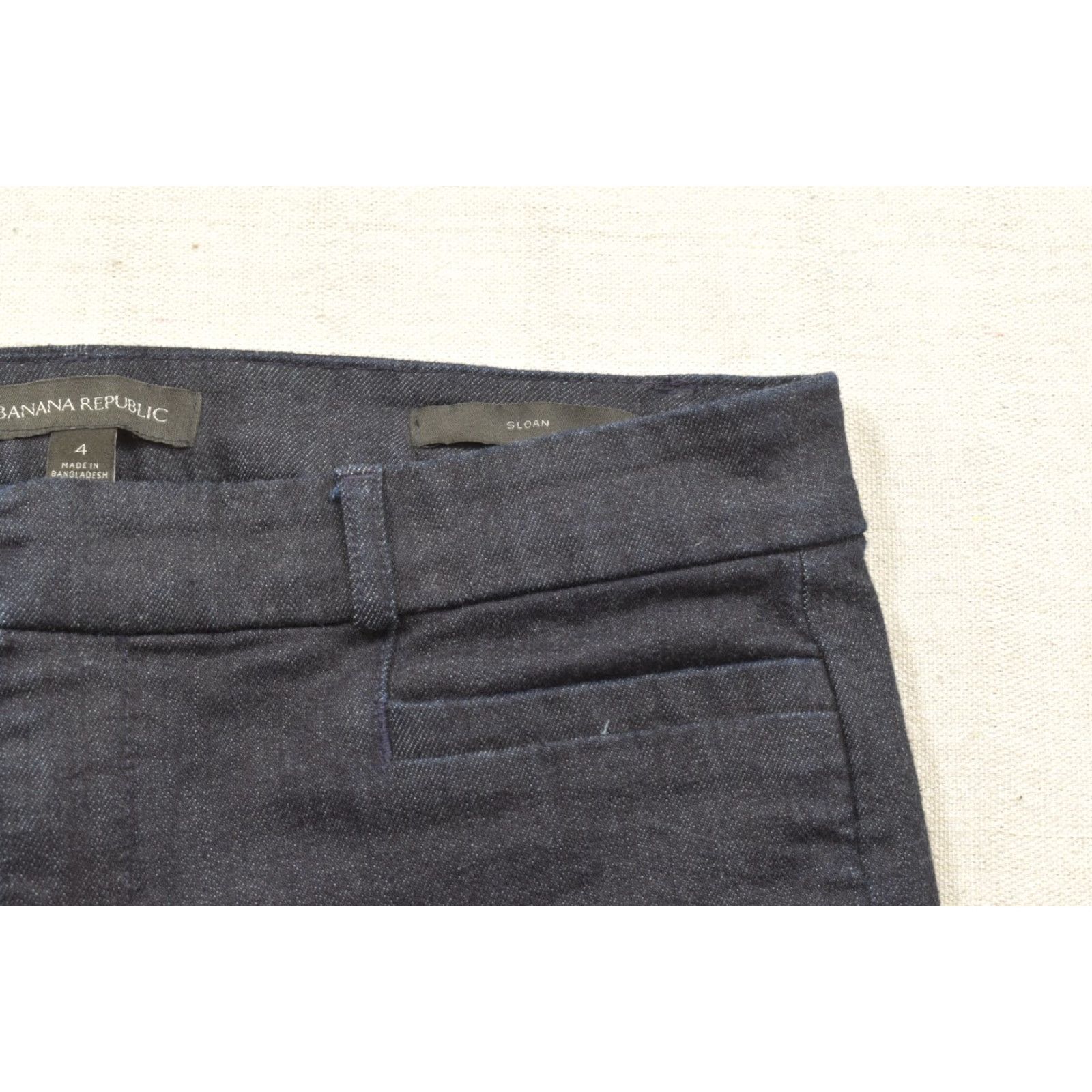 Banana Republic VINTAGE Banana Republic Sloan Skinny Fit Navy Blue Ankle Pants Women's Size 4 Stretch Co Size 27" / US 4 / IT 40 - 7 Thumbnail