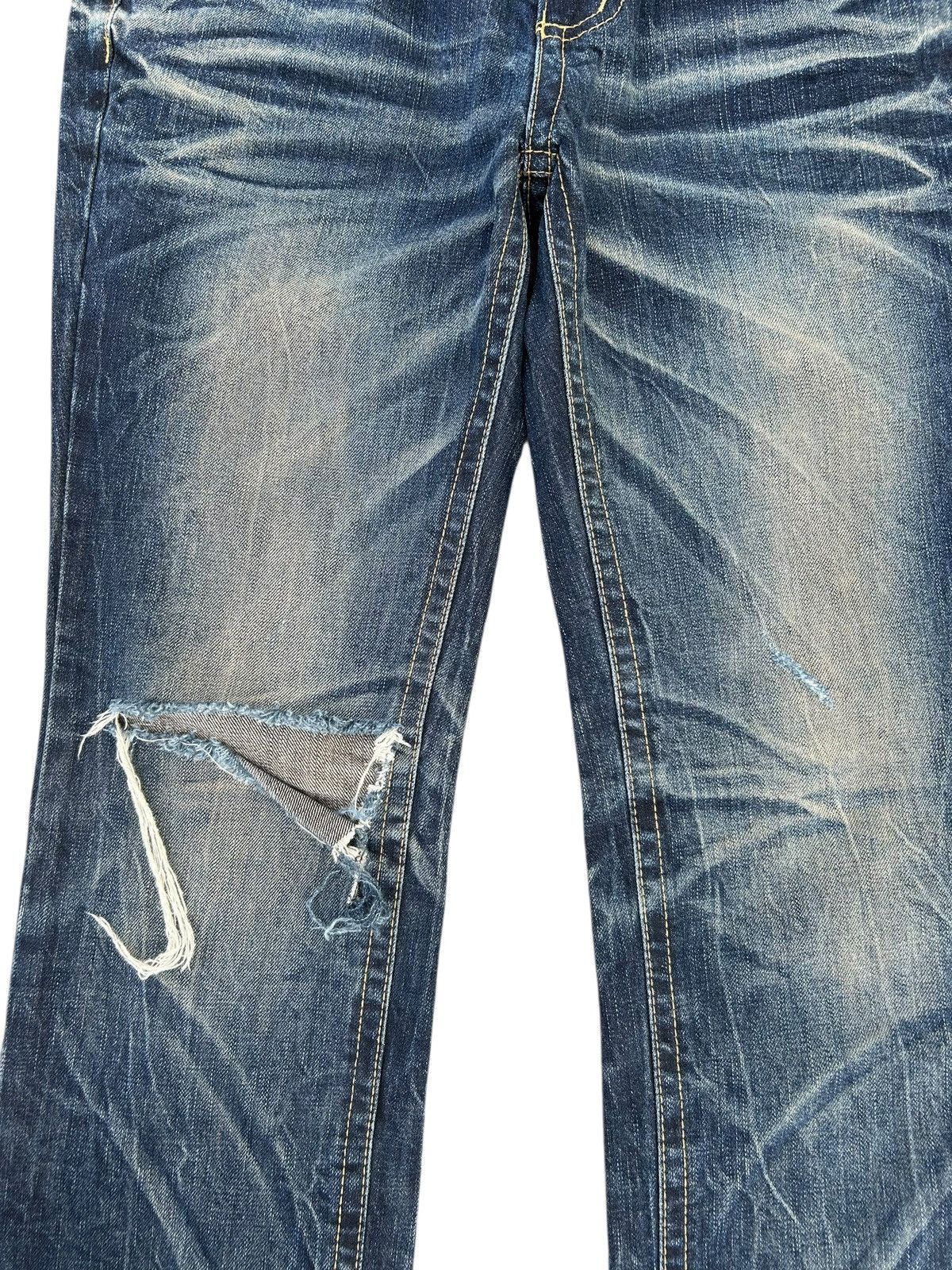 Kapital FLARE YOSHITOMO NARA LOLITA Vintage Distressed Denim Jeans Size US 34 / EU 50 - 4 Thumbnail