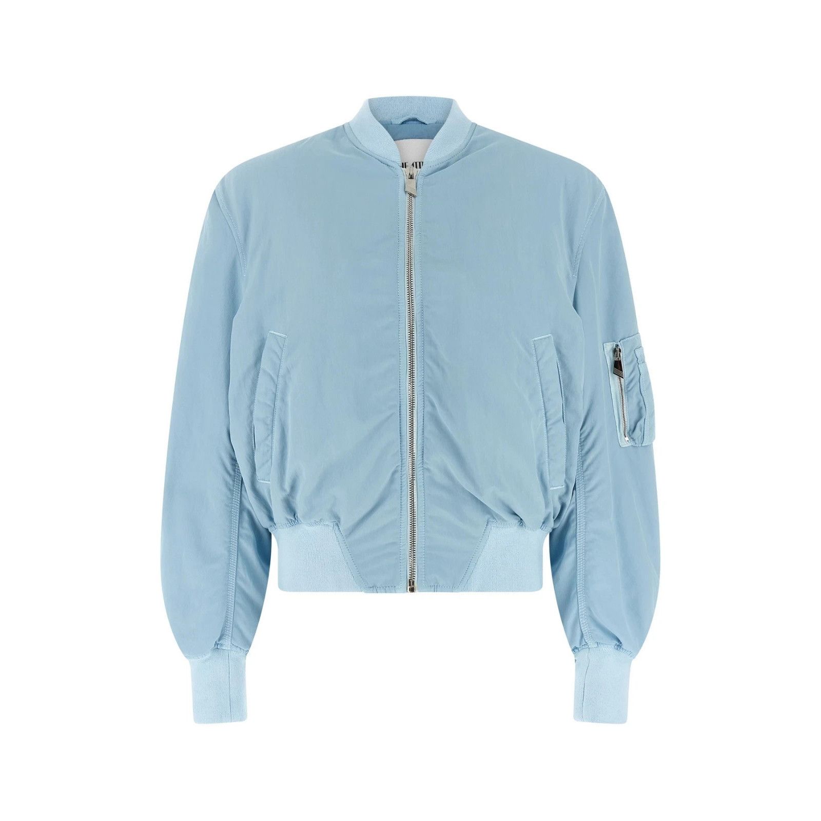 AMI THE ATTICO Anja Light Blue Polyamide Bomber Jacket New & Aut Size XS / US 0-2 / IT 36-38 - 1 Thumbnail