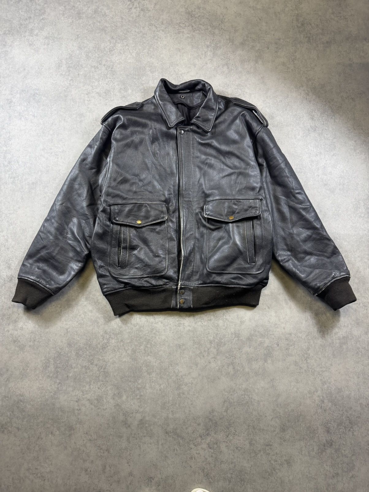Other Vintage Leather Jacket Size US XXL / EU 58 / 5 - 1 Thumbnail