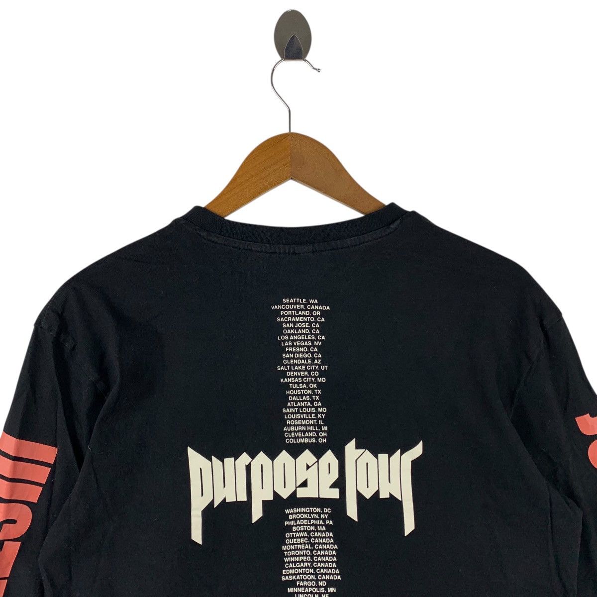 Band Tees Justin Bieber Purpose World Tour 2016 Long Sleeve Shirt Size US M / EU 48-50 / 2 - 9 Thumbnail