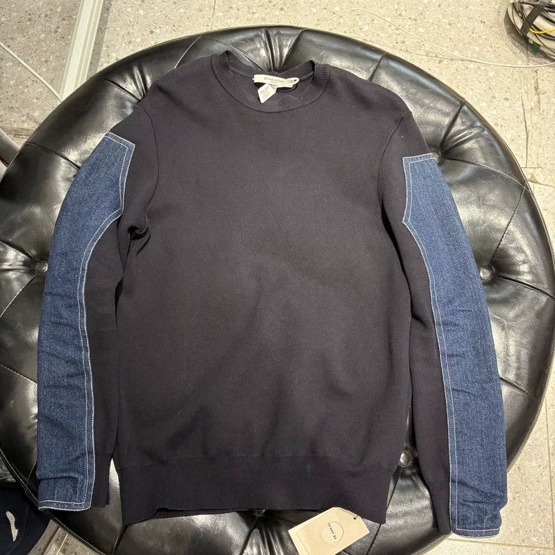 Givenchy Givenchy GI02480 black sleeve denim patched crew neck Size US XS / EU 42 / 0 - 1 Thumbnail