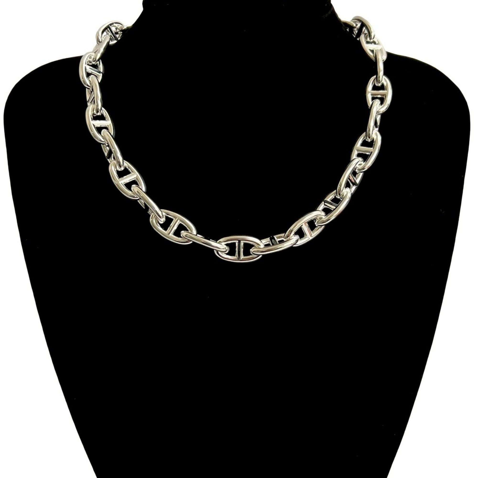 Hermes HERMES Chaine d'Ancre GM Necklace, 29 Links, Sterling Silver, 925 Chain, Choker, 46966 Size ONE SIZE - 1 Thumbnail