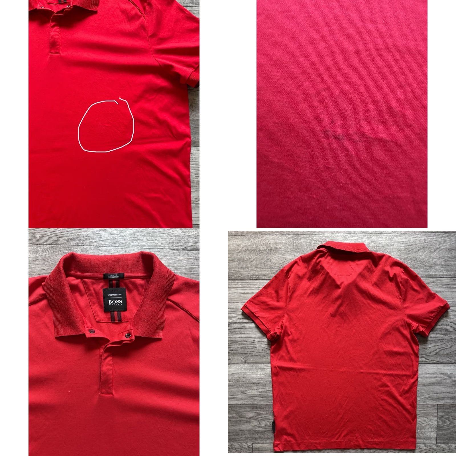 Hugo Boss HUGO BOSS Polo Shirt Men 3XL Red Slim Fit Mercerised Porsche Logo Polo Slimming Logo Red Mens 3XL Size US XXL / EU 58 / 5 - 8 Thumbnail