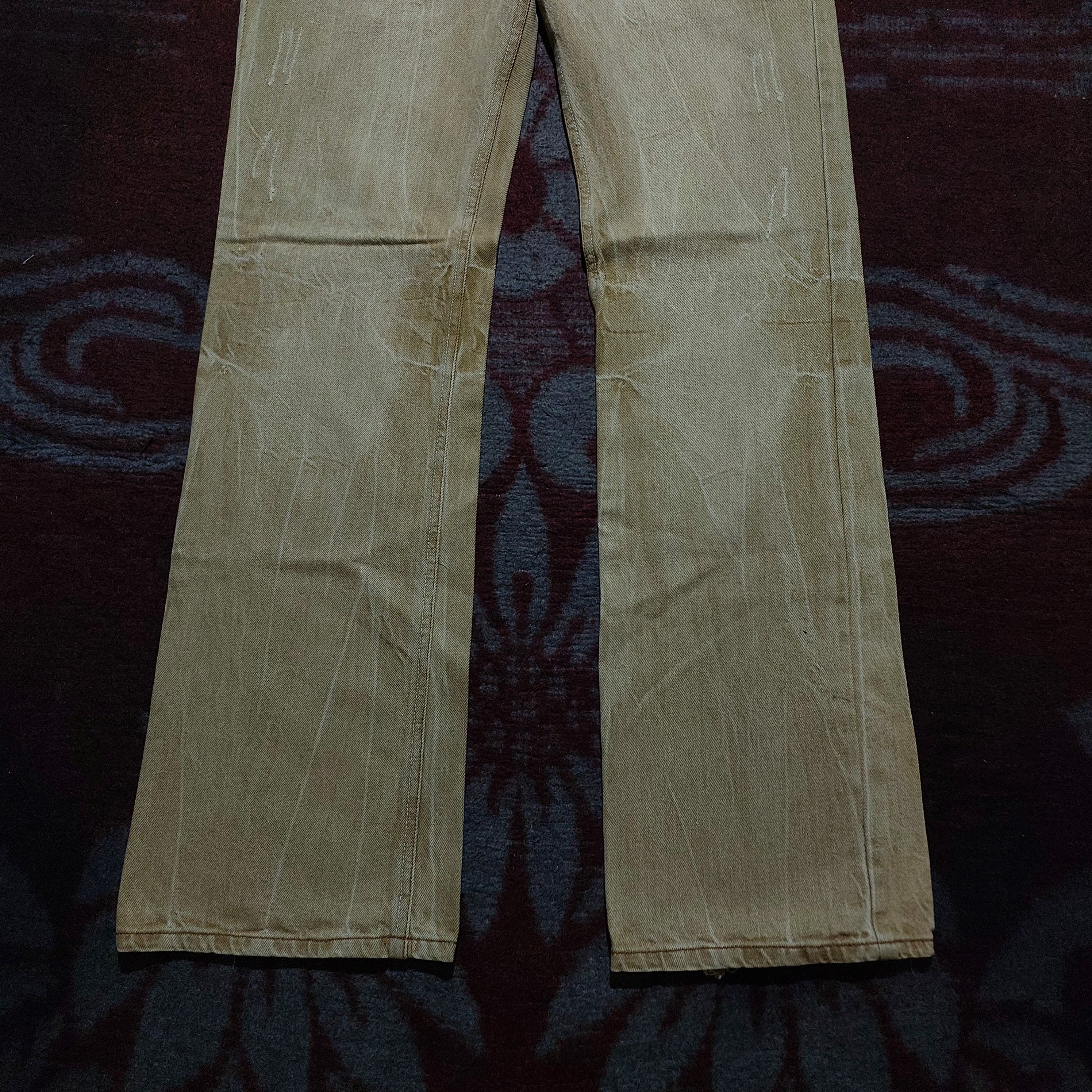 Tornado Mart Oil cake japanese faded dark beige boot cut jeans Size US 30 / EU 46 - 7 Thumbnail