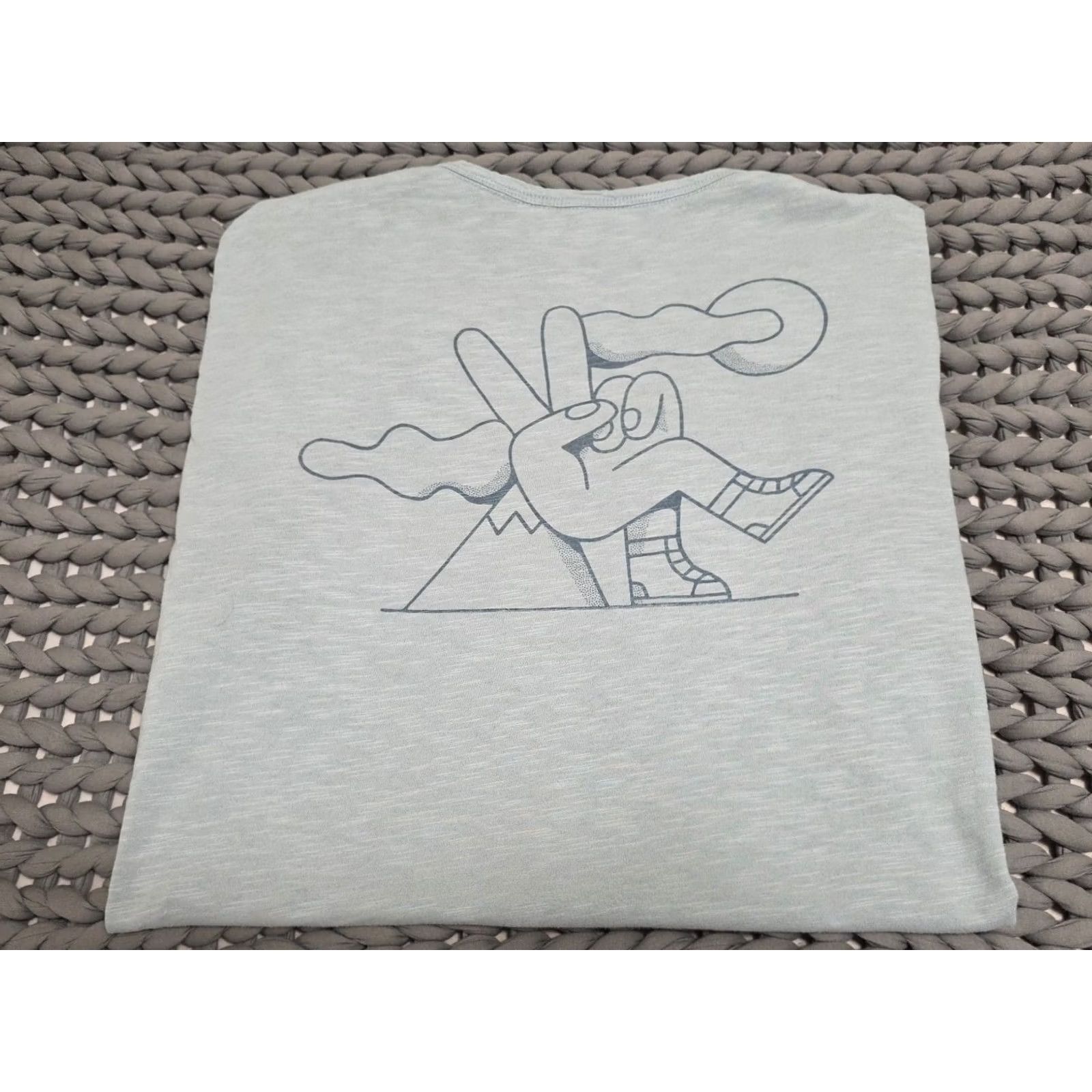 Roark Roark T-Shirt Blue Organic Cotton Peace Mountain Hiker XL Mens Short Sleeve Crew Neck Graphic Print All Seasons Vintage: No Size US XL / EU 56 / 4 - 2 Thumbnail