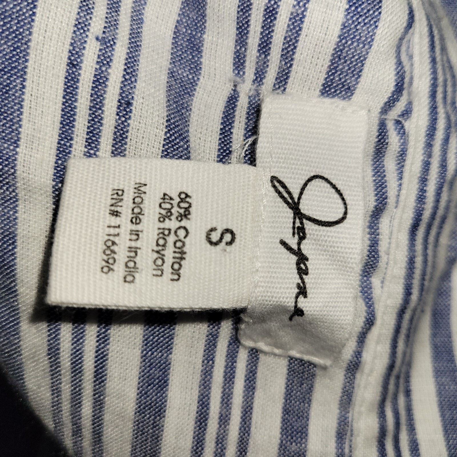& Other Stories JAPNA Blue White Striped Cotton Button Front Dress Small Size S / US 4 / IT 40 - 8 Thumbnail