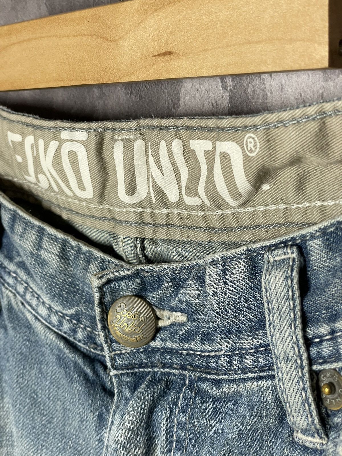 Ecko Unltd. × Vintage Vintage Y2k Early2000's Ecko Grunge Emo Skater Baggy Shorts Size US 36 / EU 52 - 14 Thumbnail