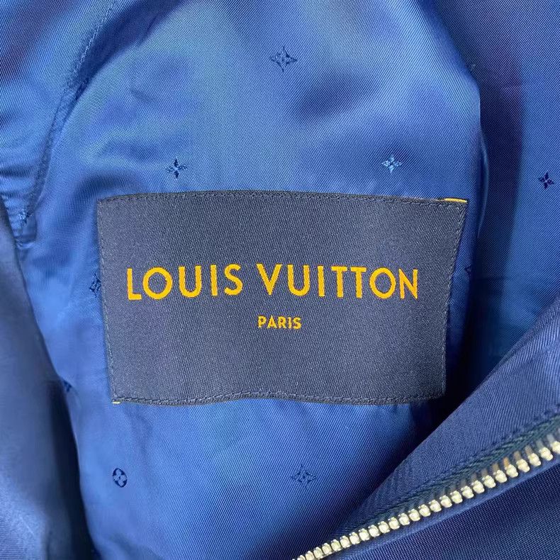 Louis Vuitton Louis Vuitton Lv Deep Blue Letter Embroidered Jacket Coat Size US L / EU 52-54 / 3 - 4 Thumbnail