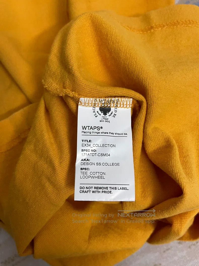 Wtaps Wtaps Yellow T-shirt Size US M / EU 48-50 / 2 - 8 Thumbnail